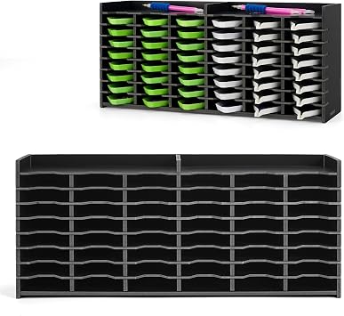 Krafetto 48-Slot Diamond Painting Tray Organizer for Small Trays, Black | Organizes Multi-Boat Trays, Drill Pens and Diamond Art Accessories