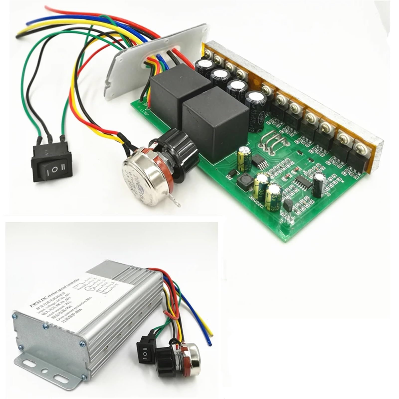 20 unids/Lote Industrial de Alta Potencia PWM DC Controlador de Velocidad del Motor 12V 24V 36V 48V 4000W DC regulador de Velocidad del Motor