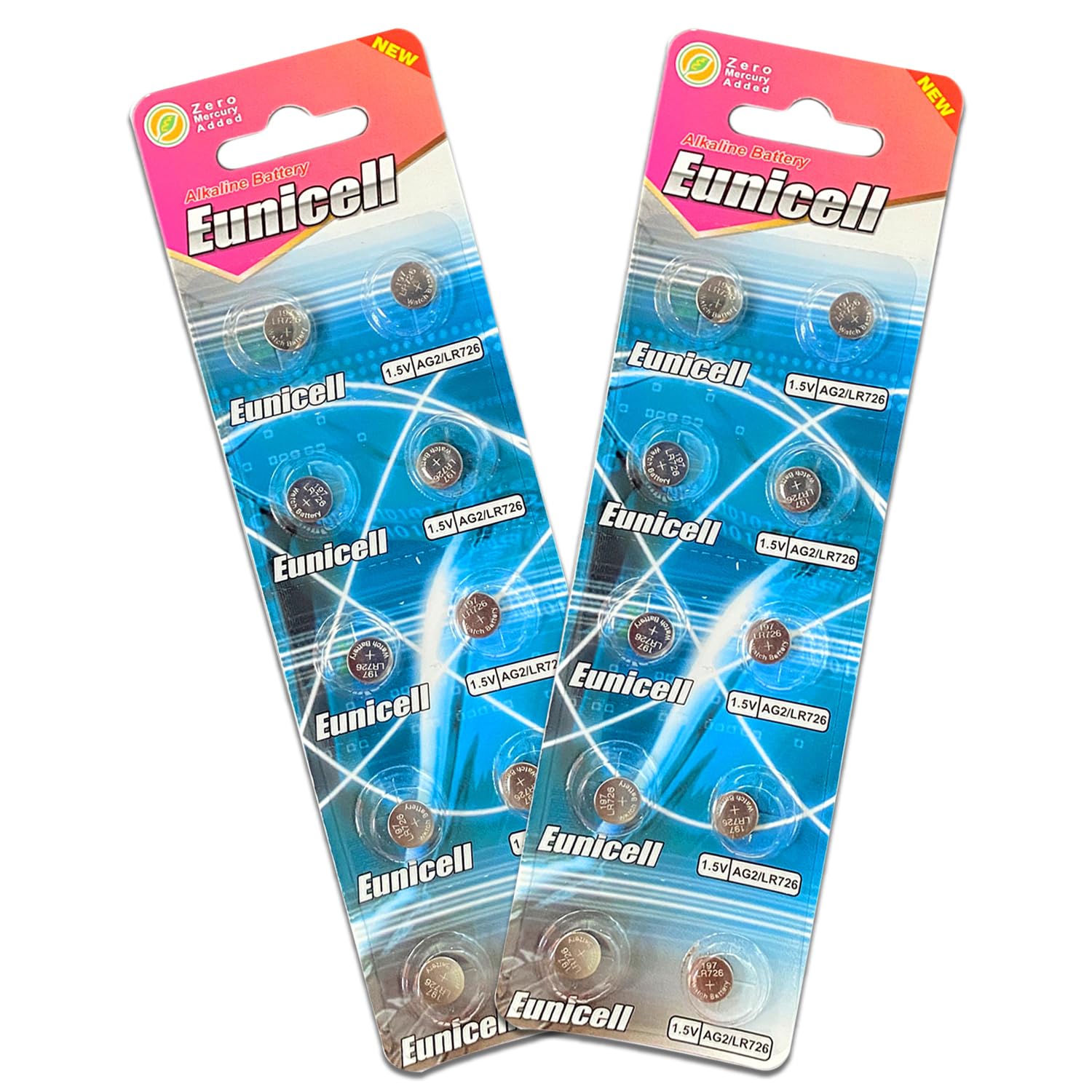 Pack of 10 - LR920/AG6 Eunicell 1.5V Button Coin Cell Alkaline Batteries - Suitable for use in LED lights, Digital Voice Recorders, Toys, Blood Glucose, Cholesterol Testing, Meters, Toys — view 36