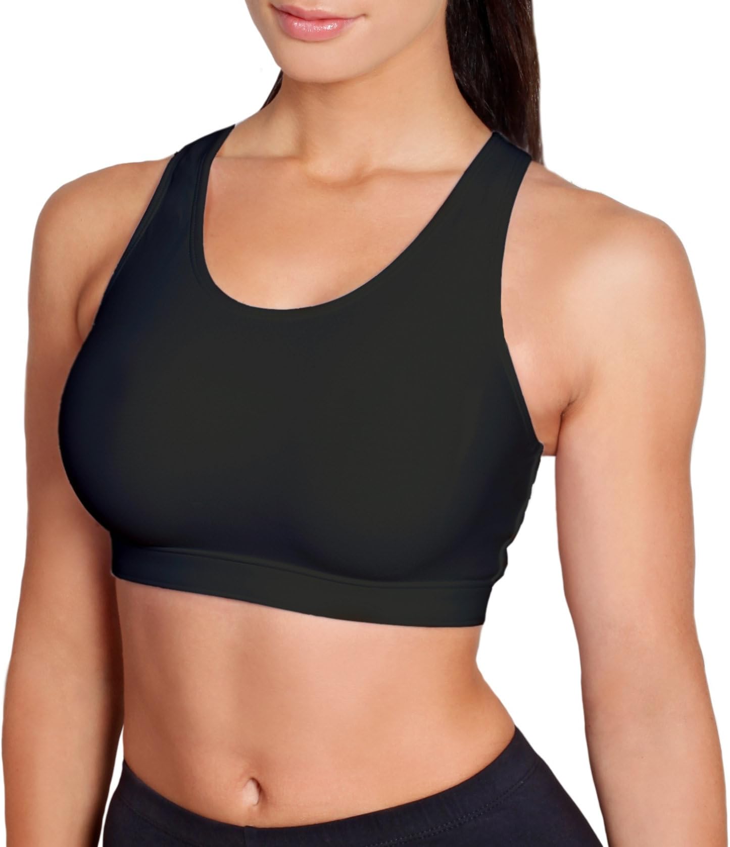 SportjockWomen's Sj1652 Sports Bra, Black, L UK