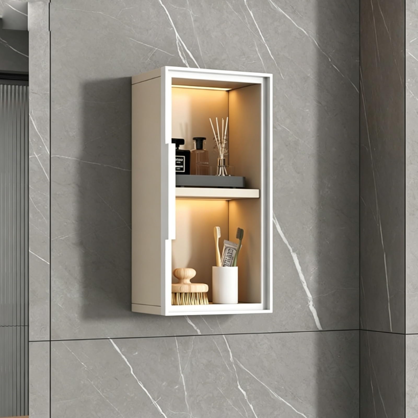 Vitrine murale en verre avec double porte moderne et sûre
