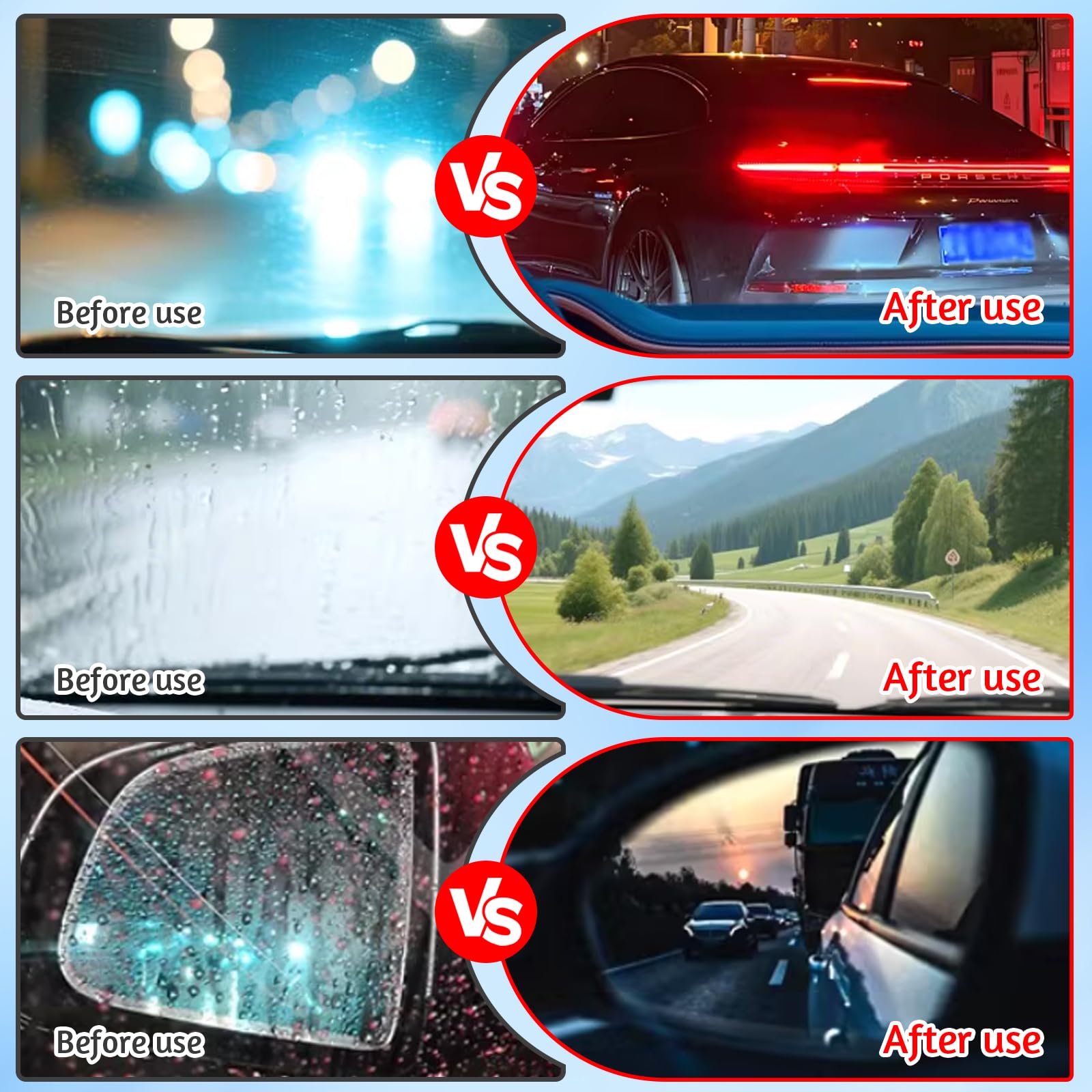 KutaKuta 2PCS Glass Emulsion, Portátil Limpia Cristales, Limpieza Coche Eeja el Parabrisas Cristalino, Mejorando la Visibilidad, Adecuado para Espejos Retrovisores y Cuarto de Baño — view 7