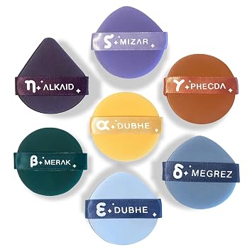 TORMEN 7 Pcs Air Cushion Makeup Sponges, Latex-Free Blender Set | Seven-star cushion powder puff set, 7 pcs. Latex-free, multi-shaped blenders. Wet and dry use for foundation, powder, and BB