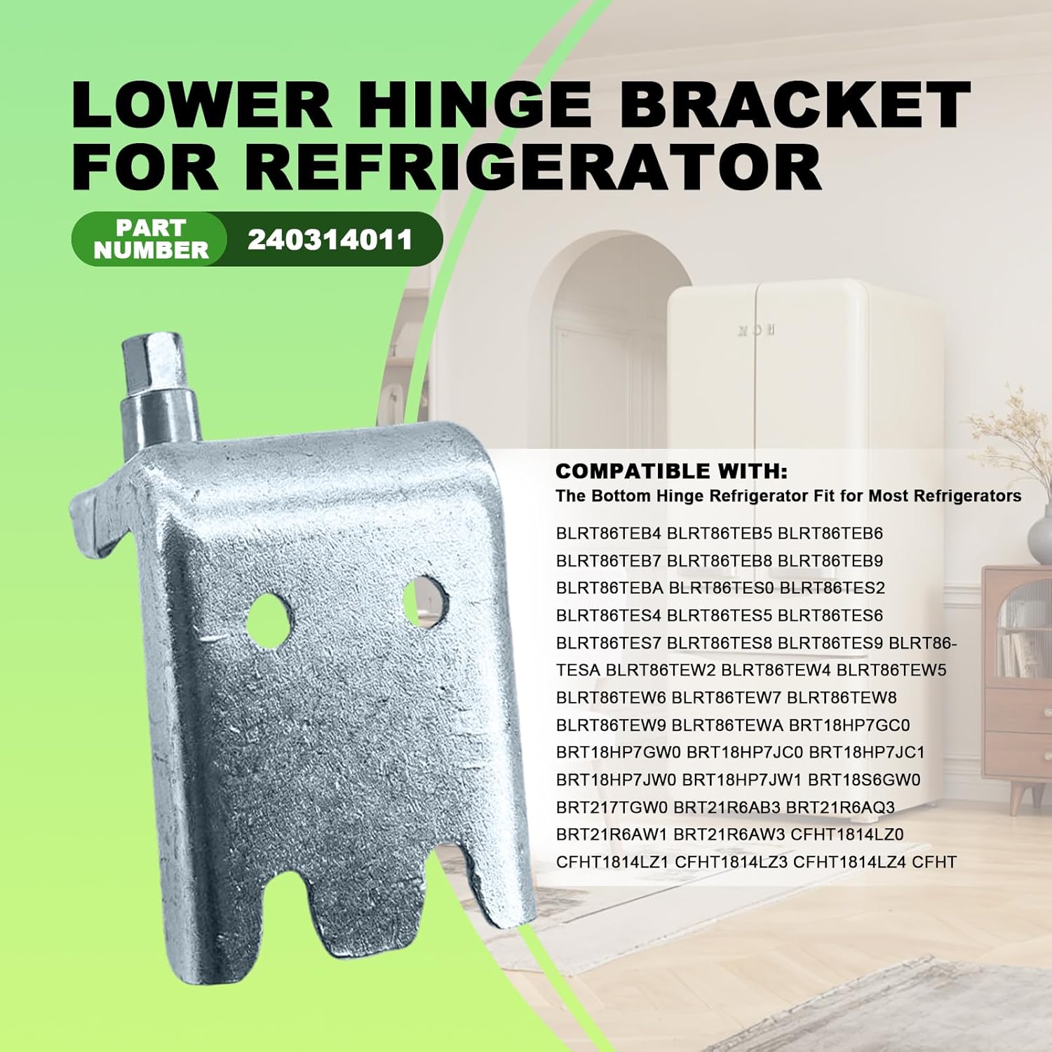 Lower Hinge Bracket for Refrigerator Fit for Most Refrigerators Replace 240314011 AP3968155 240314001 240314002,Refrigerator Lower Hinge Bracket