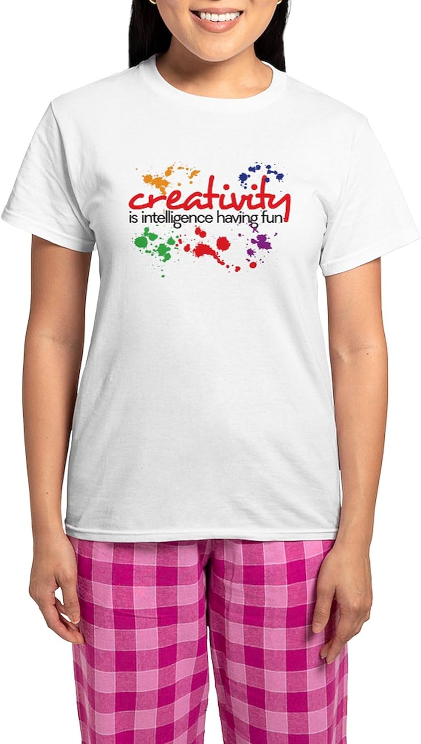 CafePress Creativity Pajamas Women's Novelty Cotton Pajama Set, Comfortable PJ Sleepwear