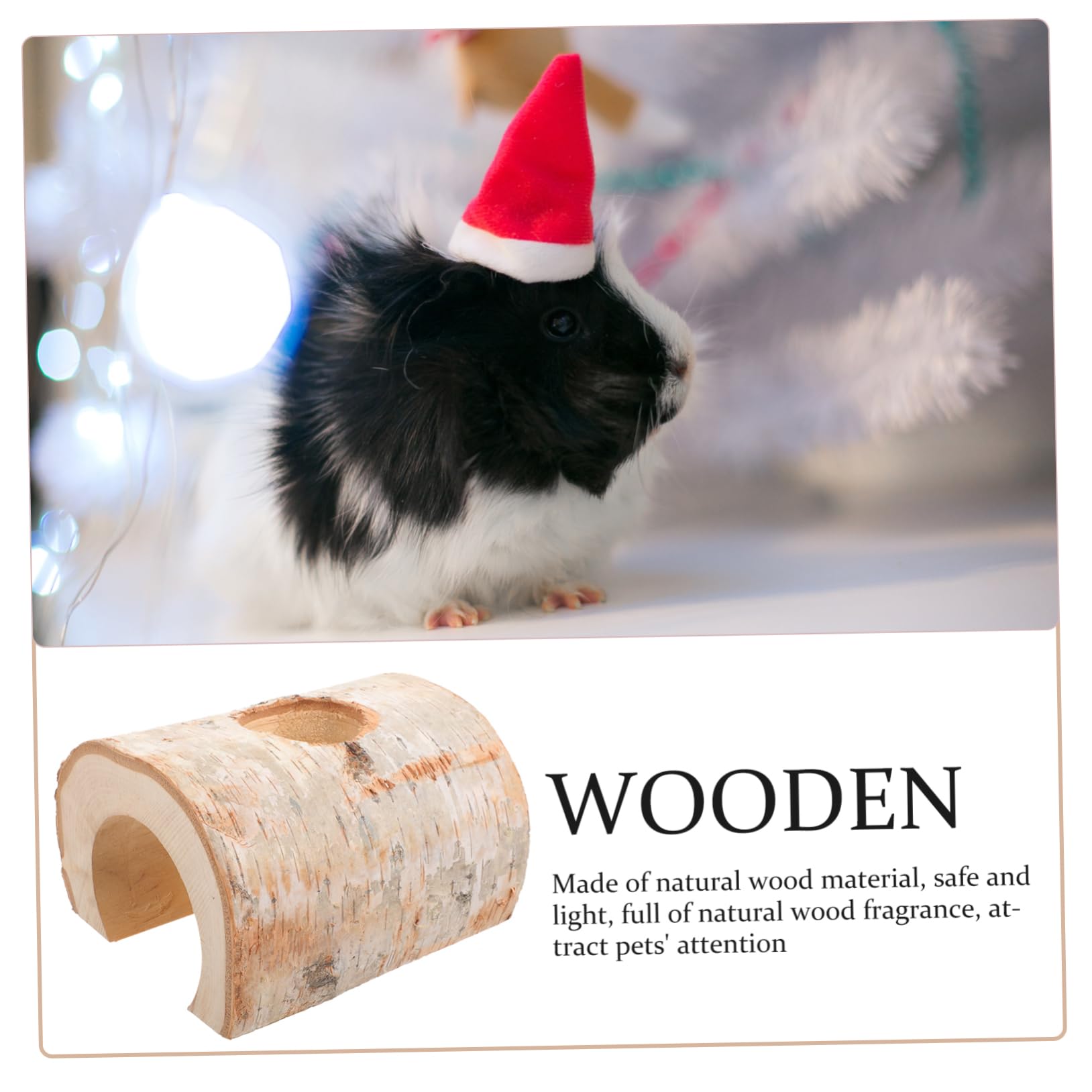Kisangel Hamster Tunnel Birke Naturholz Spielzeug Für Kleintiere Als Versteck Und Kauspielzeug Außen Innen Und Langlebig Für Hamster Meerschweinchen Und