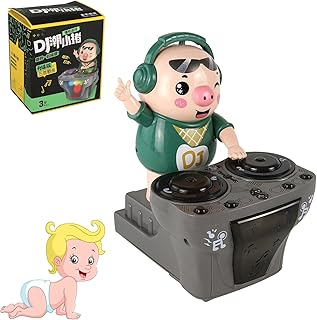 Dj Swinging Piggy Toy - Light Music Dancing Pig Toy, Dj Bouncing Beats Interactive Musical Learning Toy, Early Learning Toys for Kids Toddler Birthday Gifts