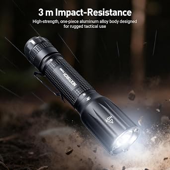 NEXTORCH TA30D Flashlight Rechargeable 2200 Lumen EDC with Ring