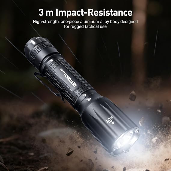 NEXTORCH TA30D Flashlight Rechargeable 2200 Lumen EDC with Ring