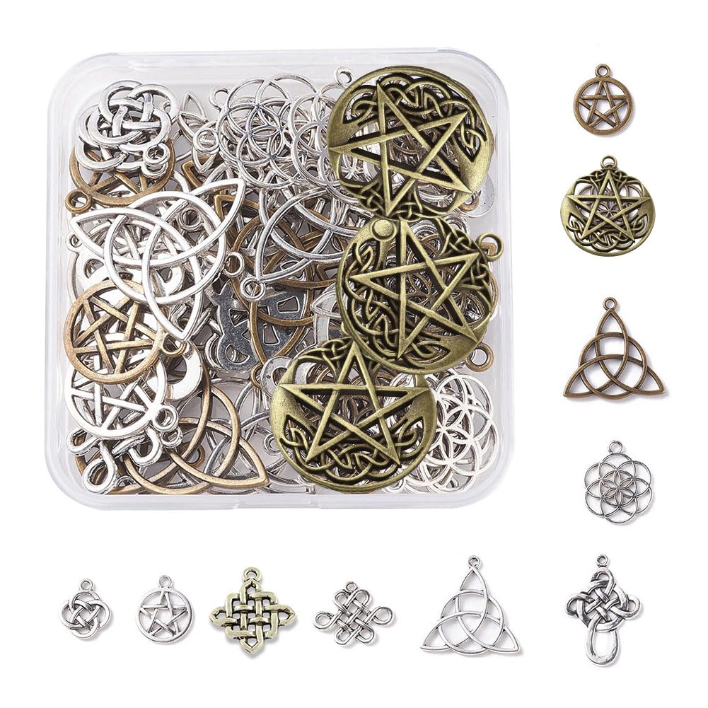SUNNYCLUE 1 scatola fai-da-te 9 paia orecchini pendenti in turchese vintage bohémien Set di gioielli Boho Chic Kit di creazione di ciondoli albero della vita Ciondolo cavo per donne Ragazze