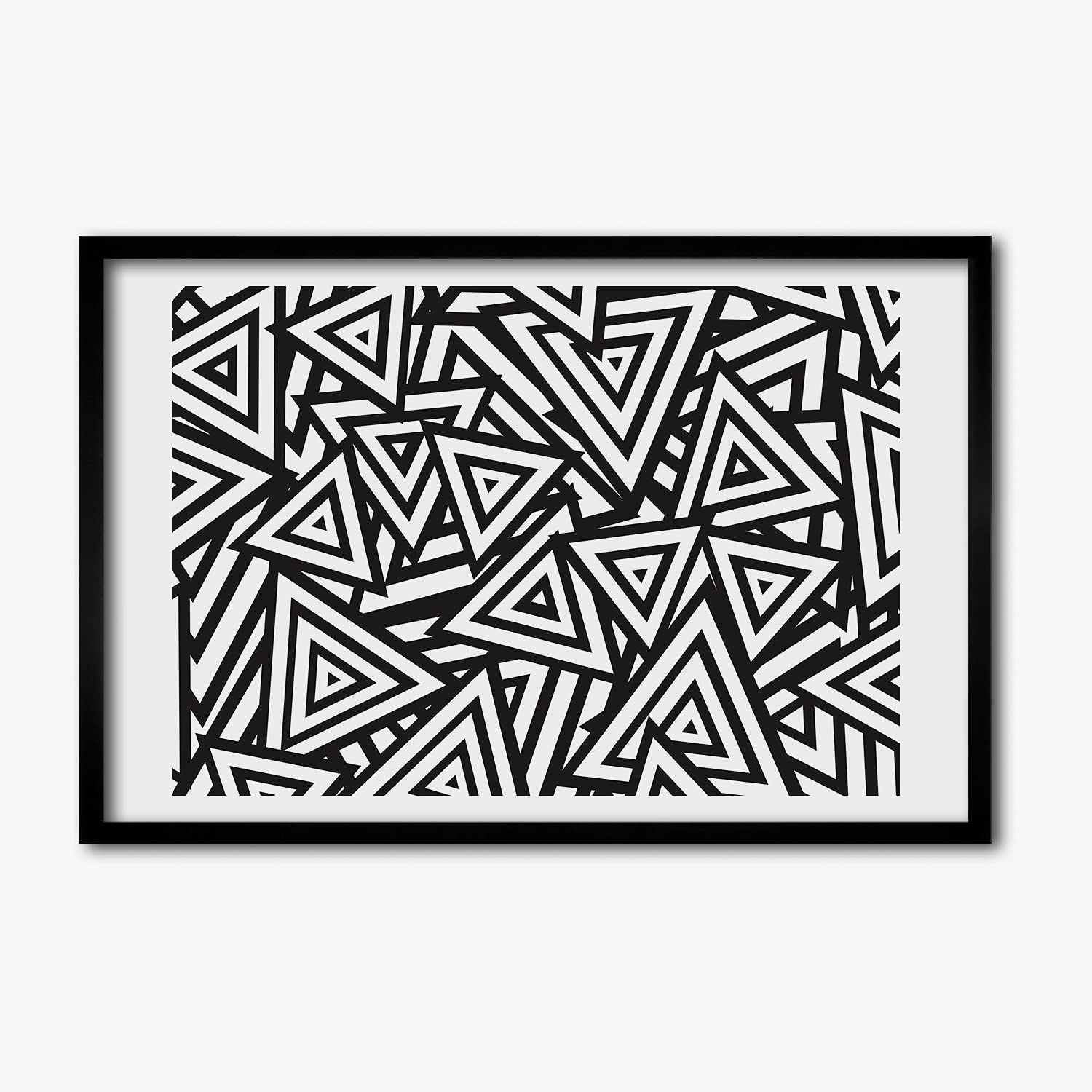 Cadre MDF 60x40 cm Tulup avec photo de triangles pour tableau moderne