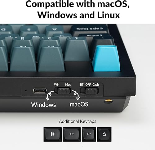 Miniatura 5 de Keychron Q5 Pro Teclado mecánico inalámbrico QMKVIA, perilla programable de diseño del 96% de aluminio, diseño de doble junta de aluminio,