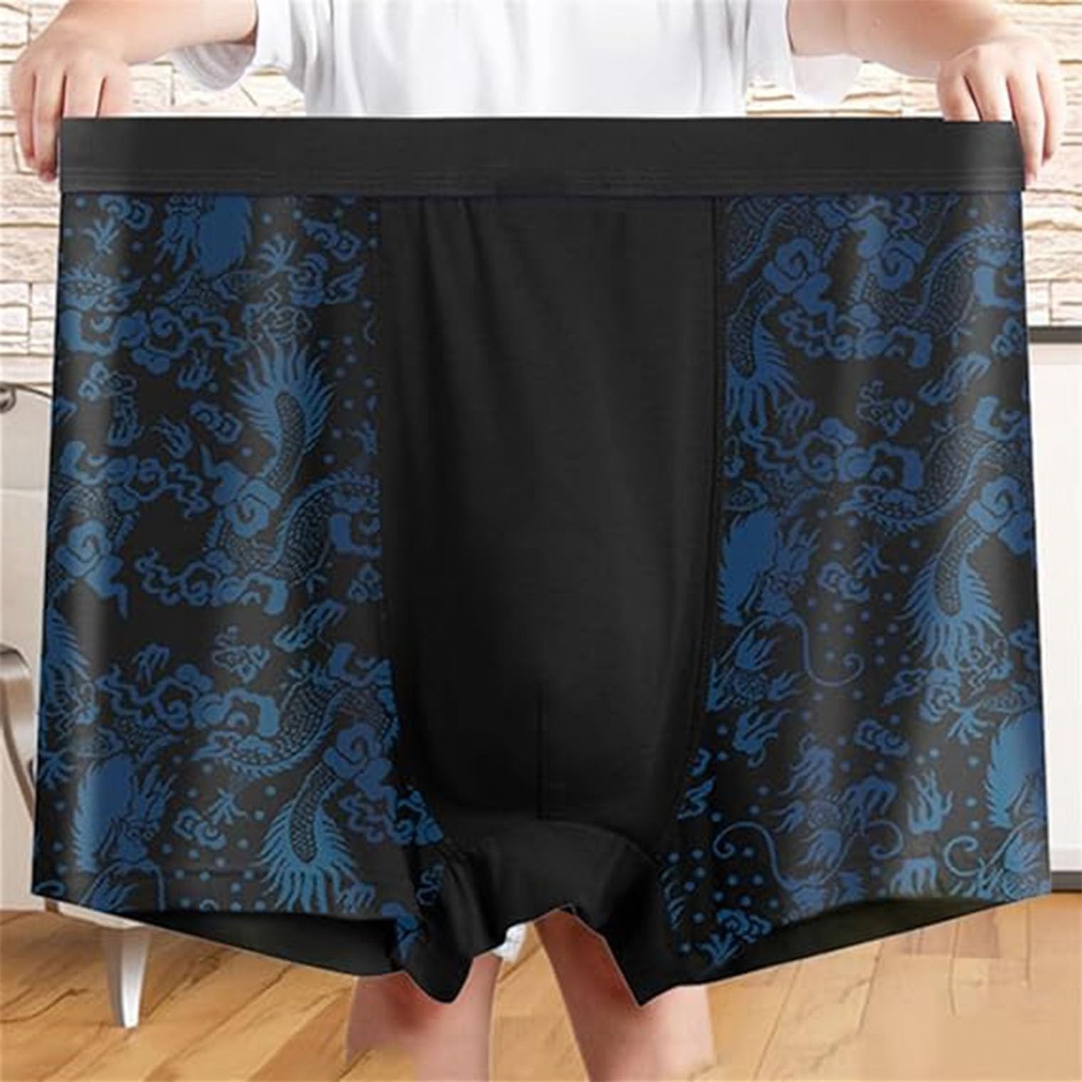 5-pak Plus Size luźne męskie bokserki bielizna-majtki oddychające bawełniane kalesony dla osób starszych w średnim wieku