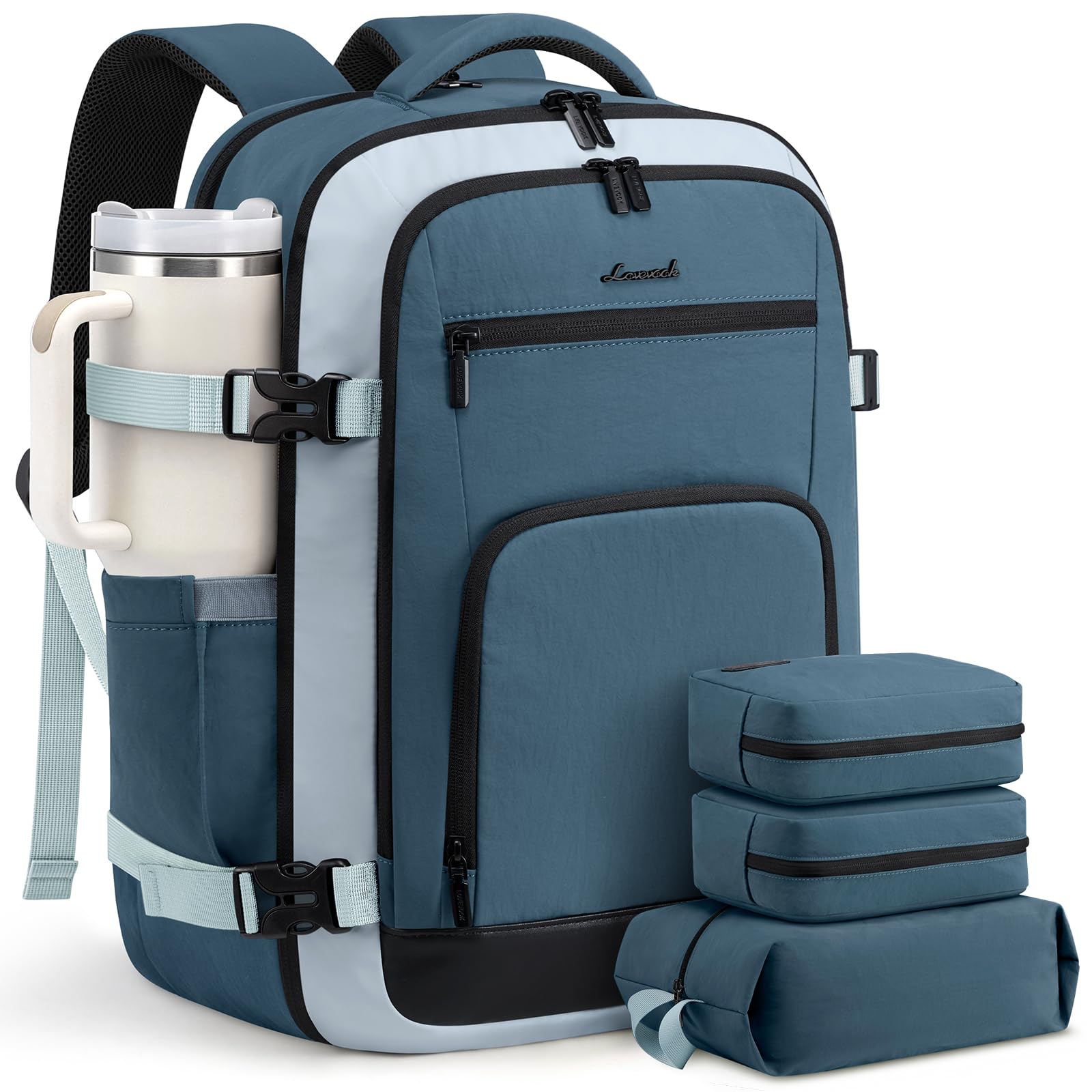 LOVEVOOK Travel Backpack for Women, 50L Carry On Backpack Flight Approved