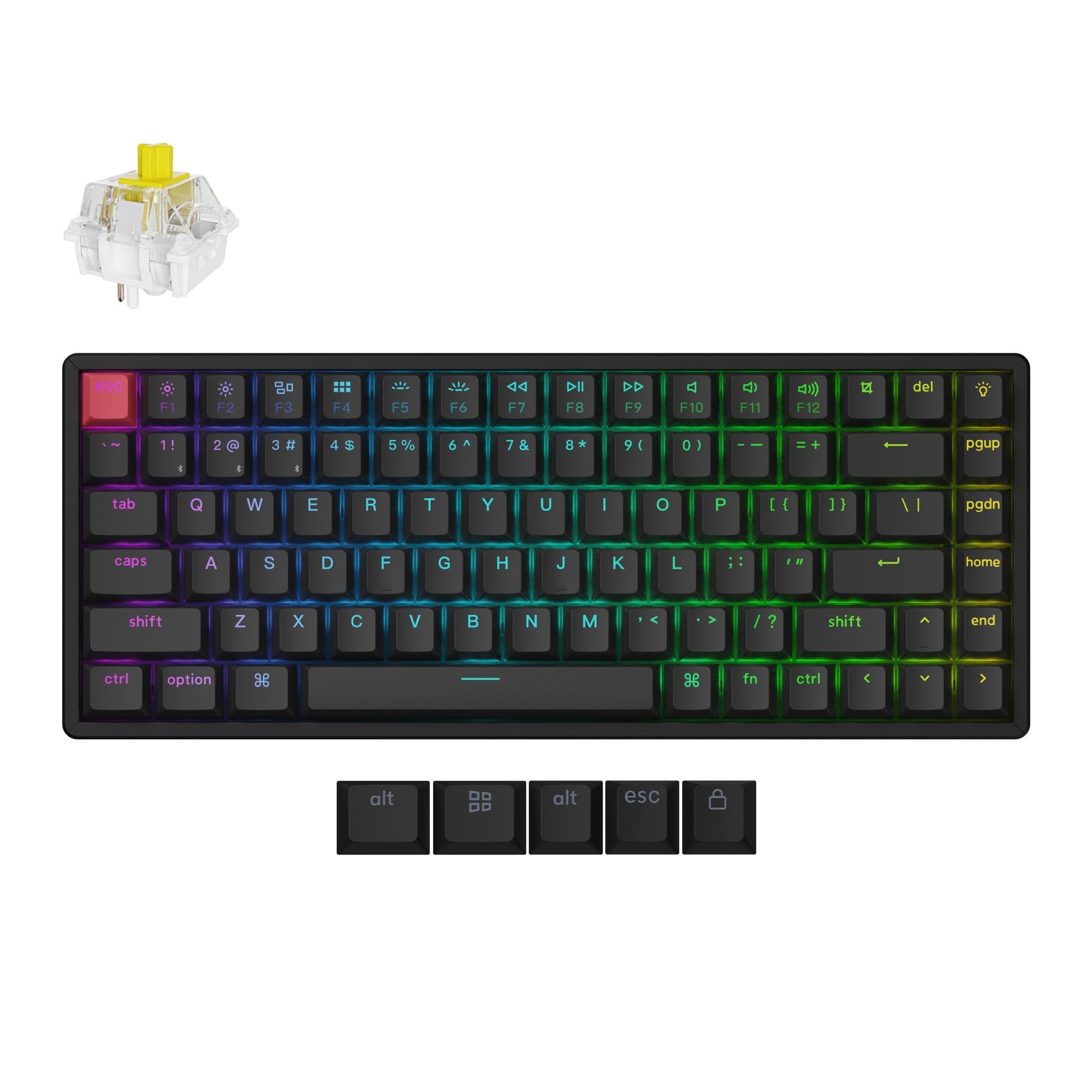 Keychron K2 V3 75% Wireless QMK Mechanical Keyboard, Super Banana Switch