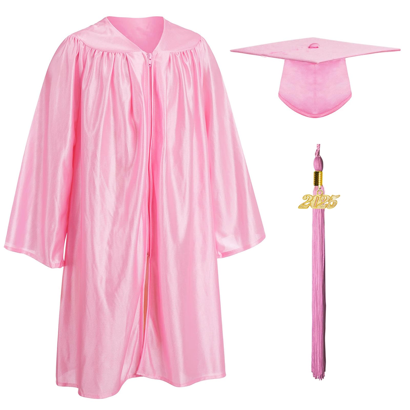 LDIWEE Shiny Kindergarten and Preschool Graduation Cap and Gown, Tassel and 2023 Charm
