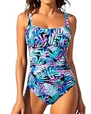 One Piece Bathing Suit for Women Tummy Control Swimsuit Slimming Vintage Swimwear