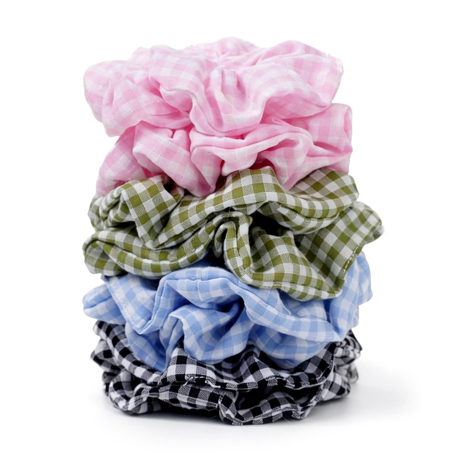 Satin Scrunchies - 8 Black Silk Hair Ties -15