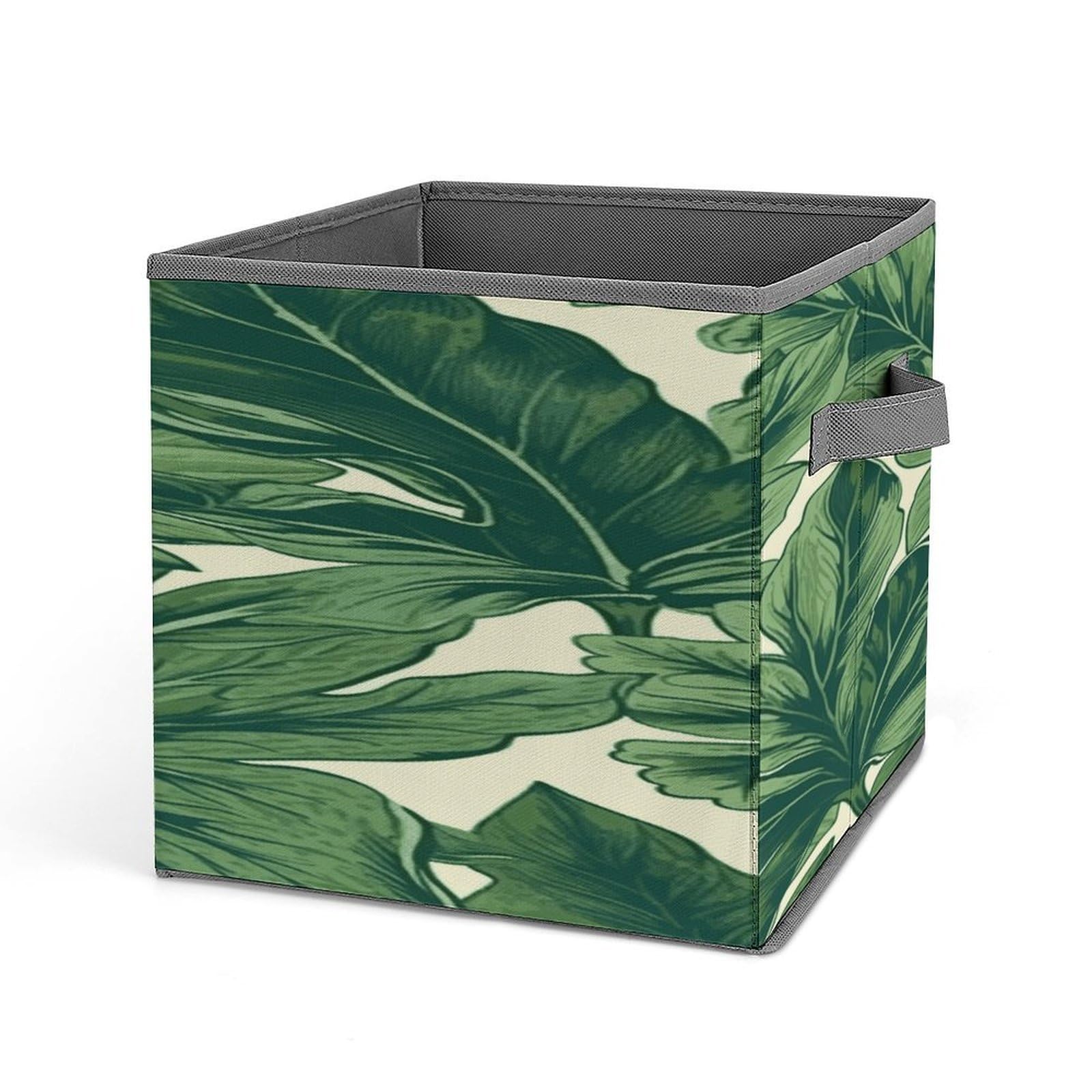 Fekiloot Style Green Foliage Botanical Storage Bins Storage Baskets