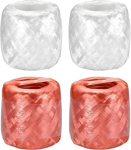 Miniatura 1 de MECCANIXITY Cuerda de plástico de nailon de poliéster para el hogar para embalar manualidades de jardinería, 3,280.8 ft de longitud total, rojo,