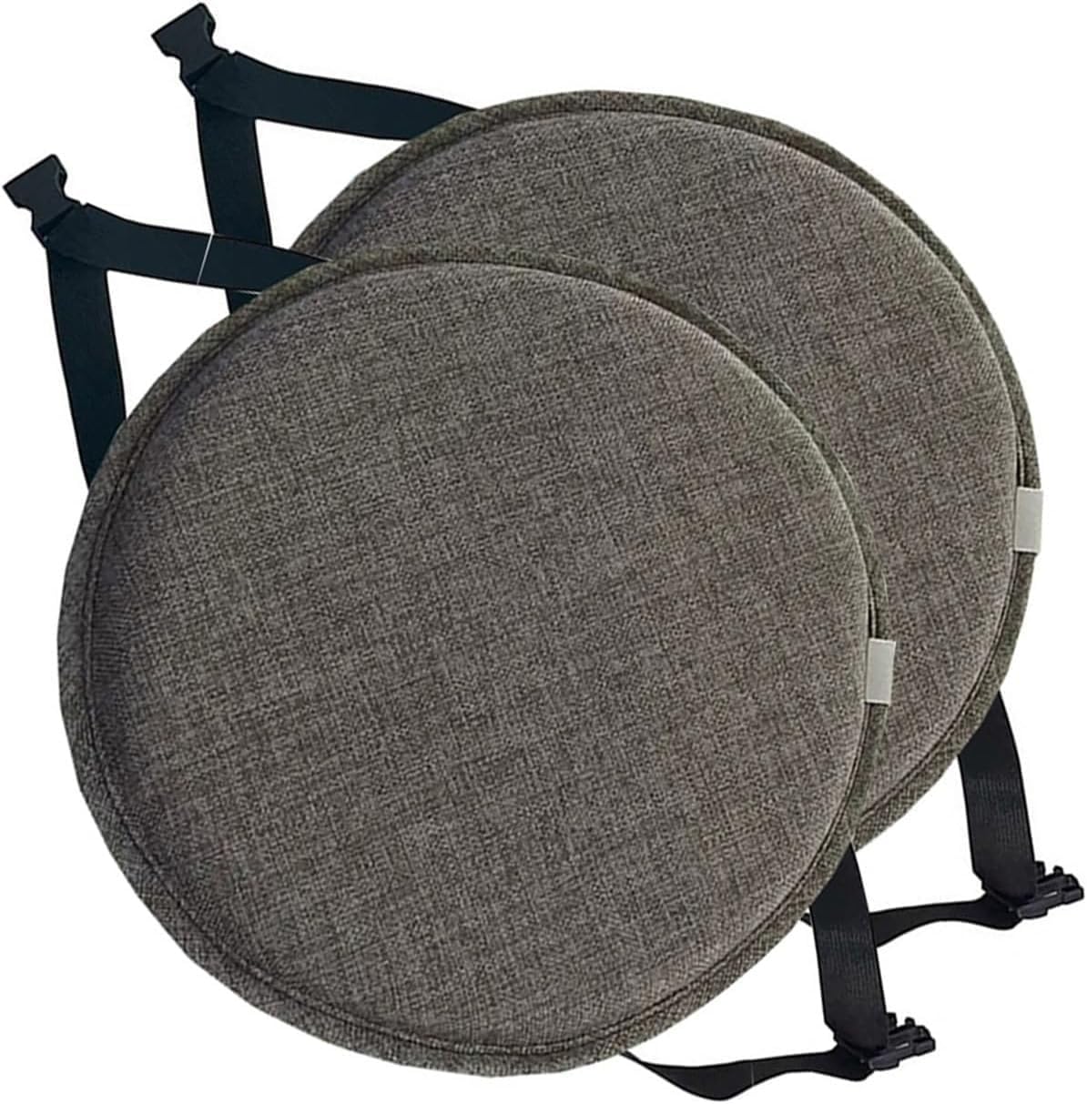 BLLMTEAR Round Seat Cushion with Ties Breathable Stool Cushion Cover Tatami Cushion Pillow Kitchen, Home, Office Chair Pads with Ties(4,2pc:45cm/17.7in)