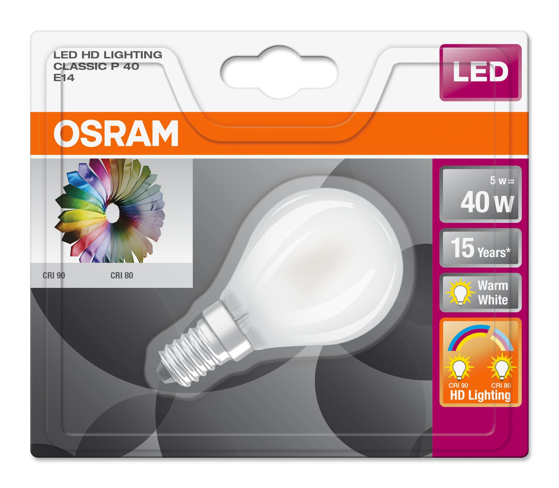 OSRAM 813700 Bombilla LED, E14, Blanco, 6 Unidades