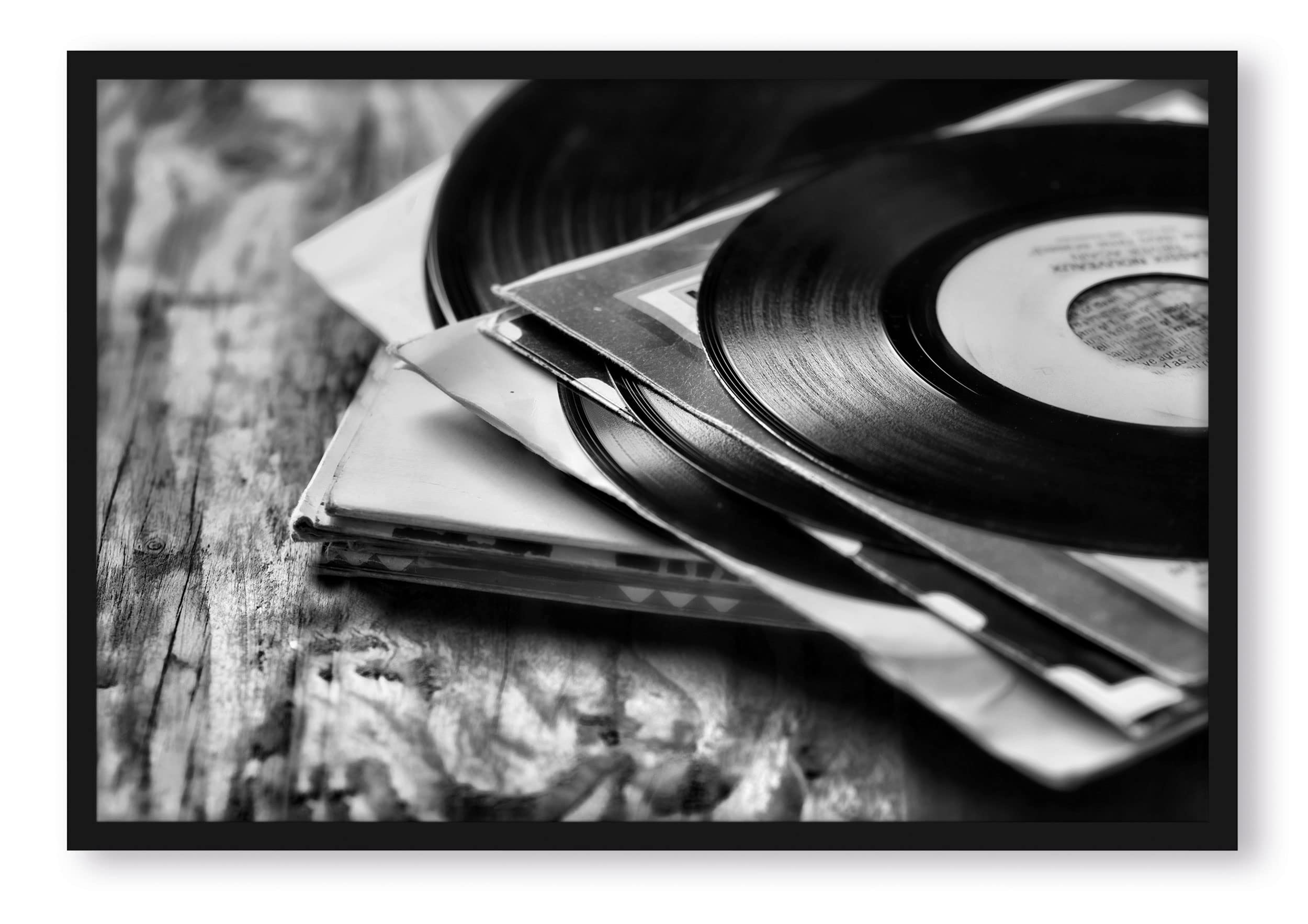 Mixtape, disco in vinile, poster DJ, formato 100 x 70 cm, stampa artistica incorniciata