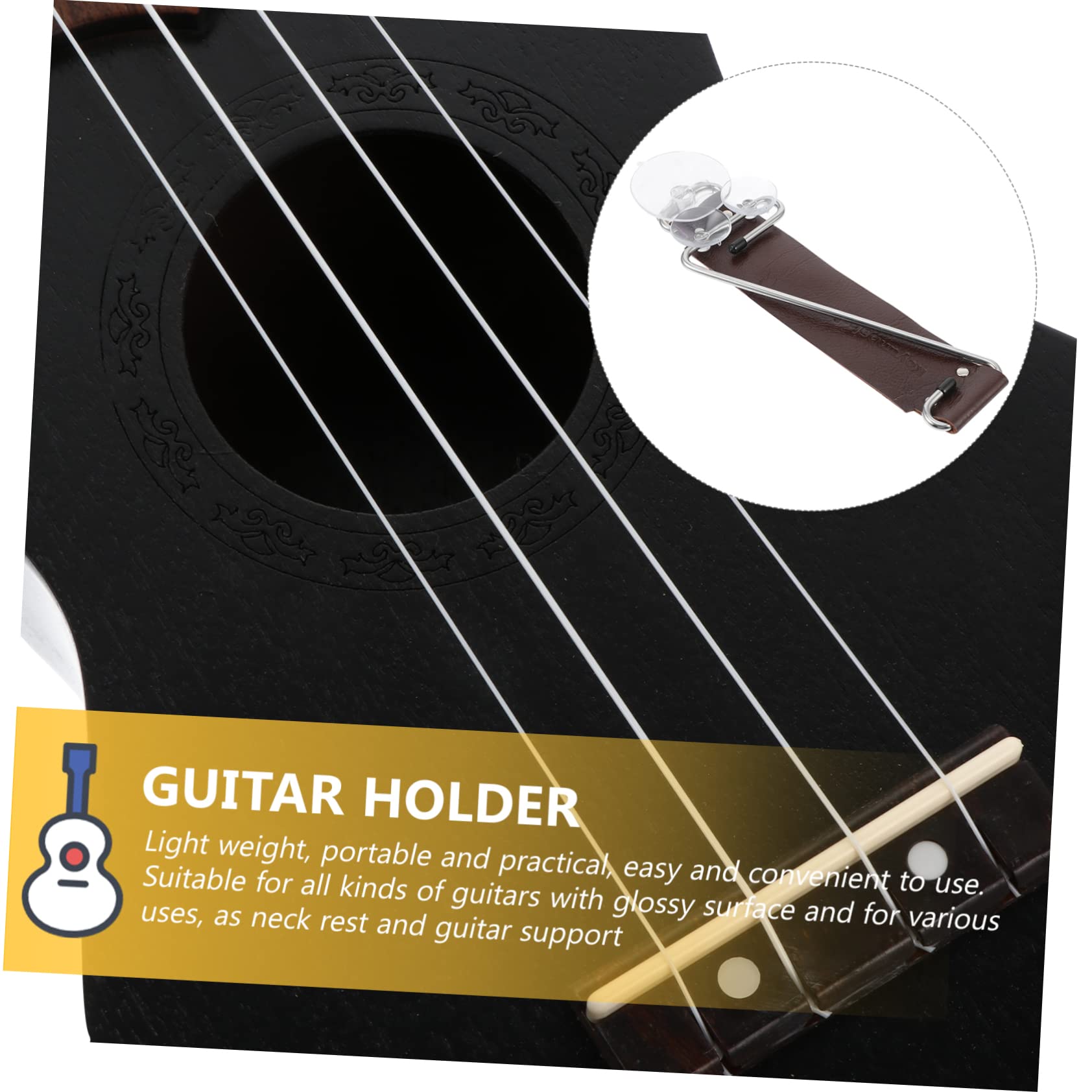 Abaodam 1pc Guitar Ukulele Handguard Safe Support Footstool Leg Holder for Beginners