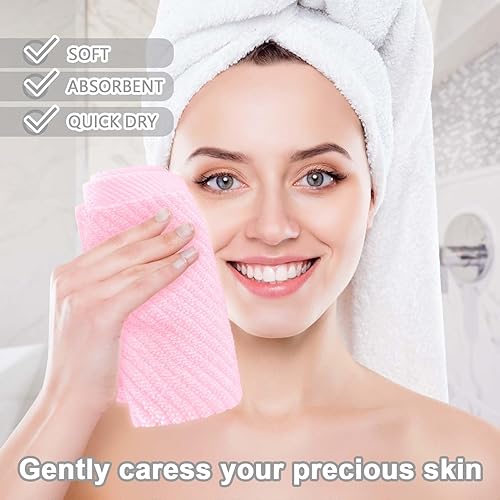 Vista 97 de VOOVA & MOVAS Juego de toallas rojas de baño, 100% algodón, ligeras, suaves, de secado rápido, juego de 6 toallas, 2 toallas de baño grandes de 30 x