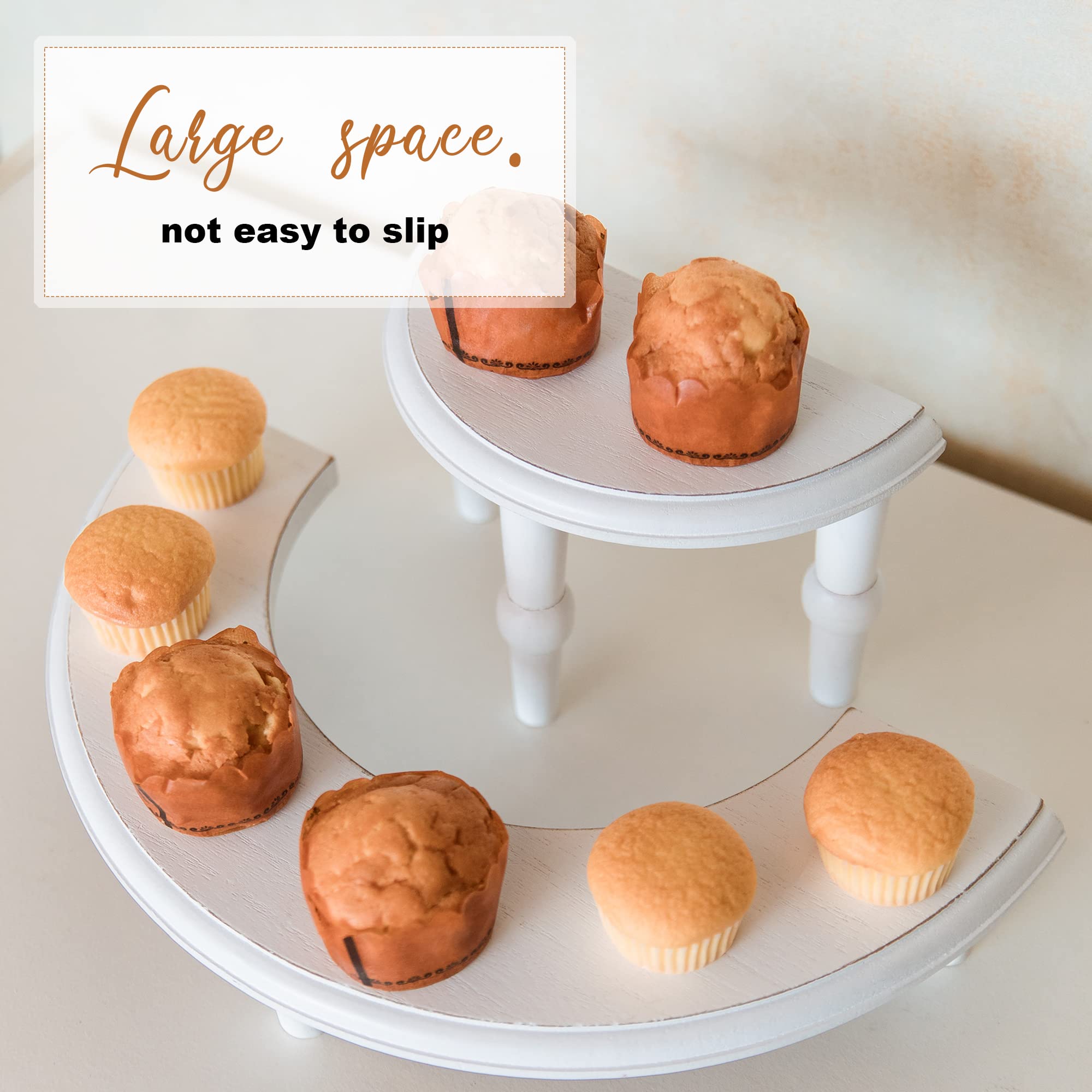 Defined Deco 2-Tier Wood Riser,Rustic Wood Display Risers for Decor ...