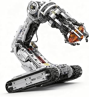 Technical Tracked Robot Arm Building Block Kits,STEM Educational Toys,Upgraded Version Remote & APP Controlled,Set for Boys and Girls 8-14,Technical Robotic Arm Set for Adult(1468Pcs)