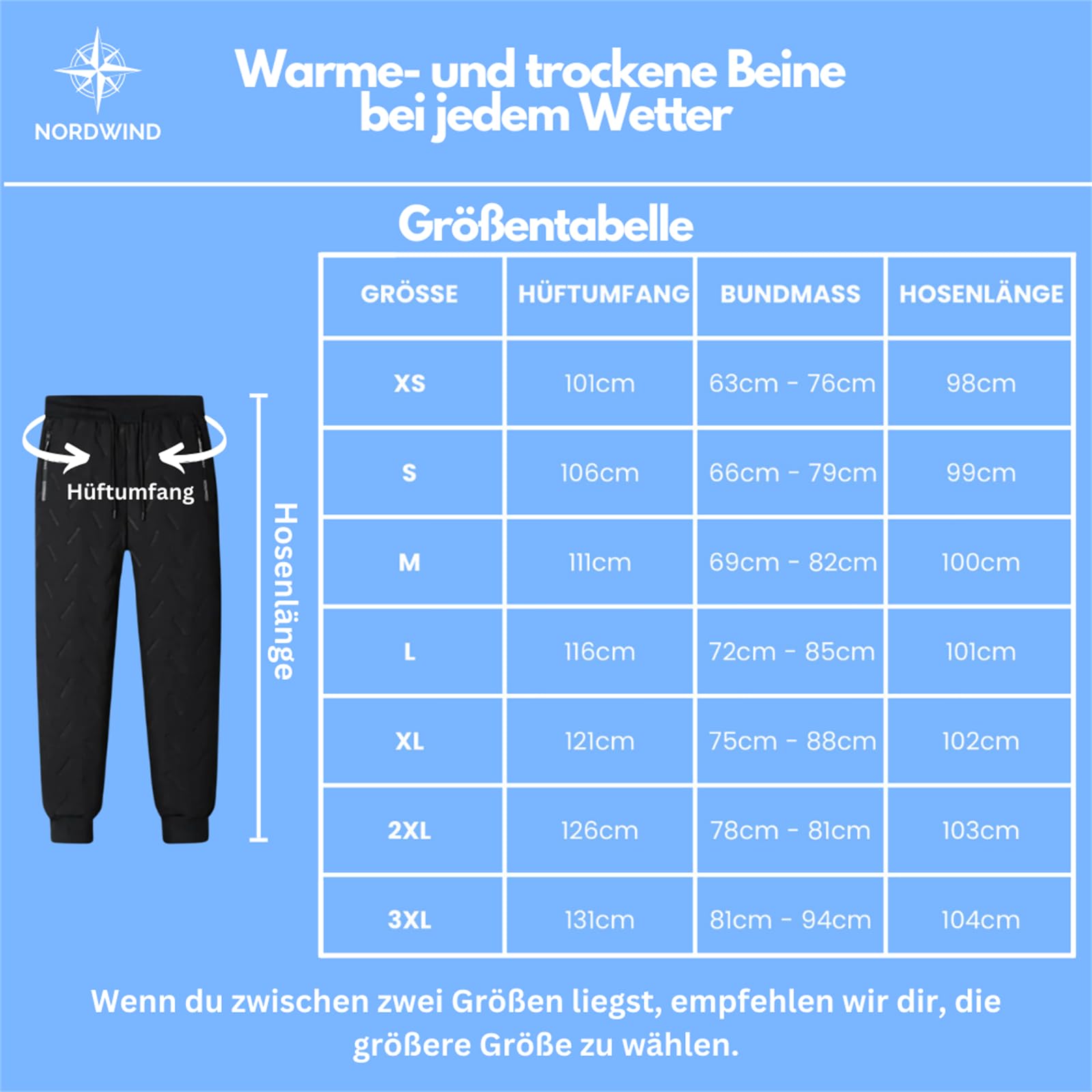 MEIION Thermohose Warme und trockene Beine – bei jedem Wetter Warme Herren Outdoorhose wasserdichte, Winddichte Fleece gefütterte Winterhose für Skifahren und Wandern