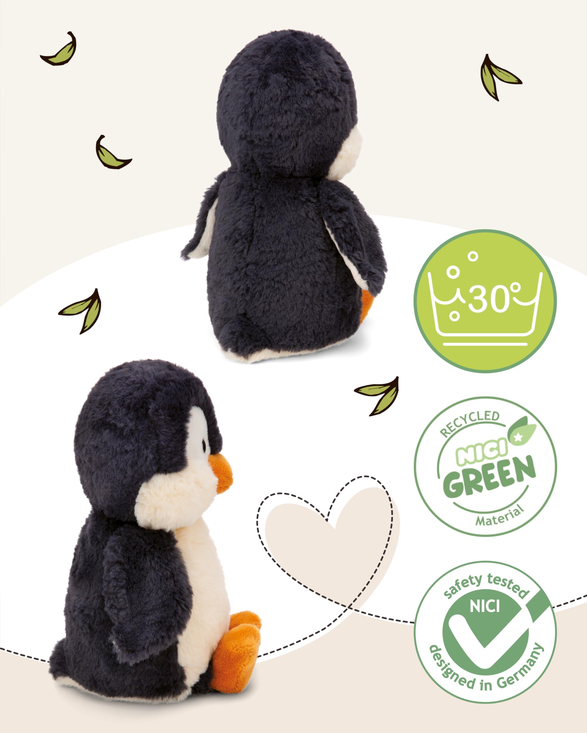 NICI cuddly toy penguin Peppi 25cm, cuddly toy made of soft plush - Image 3