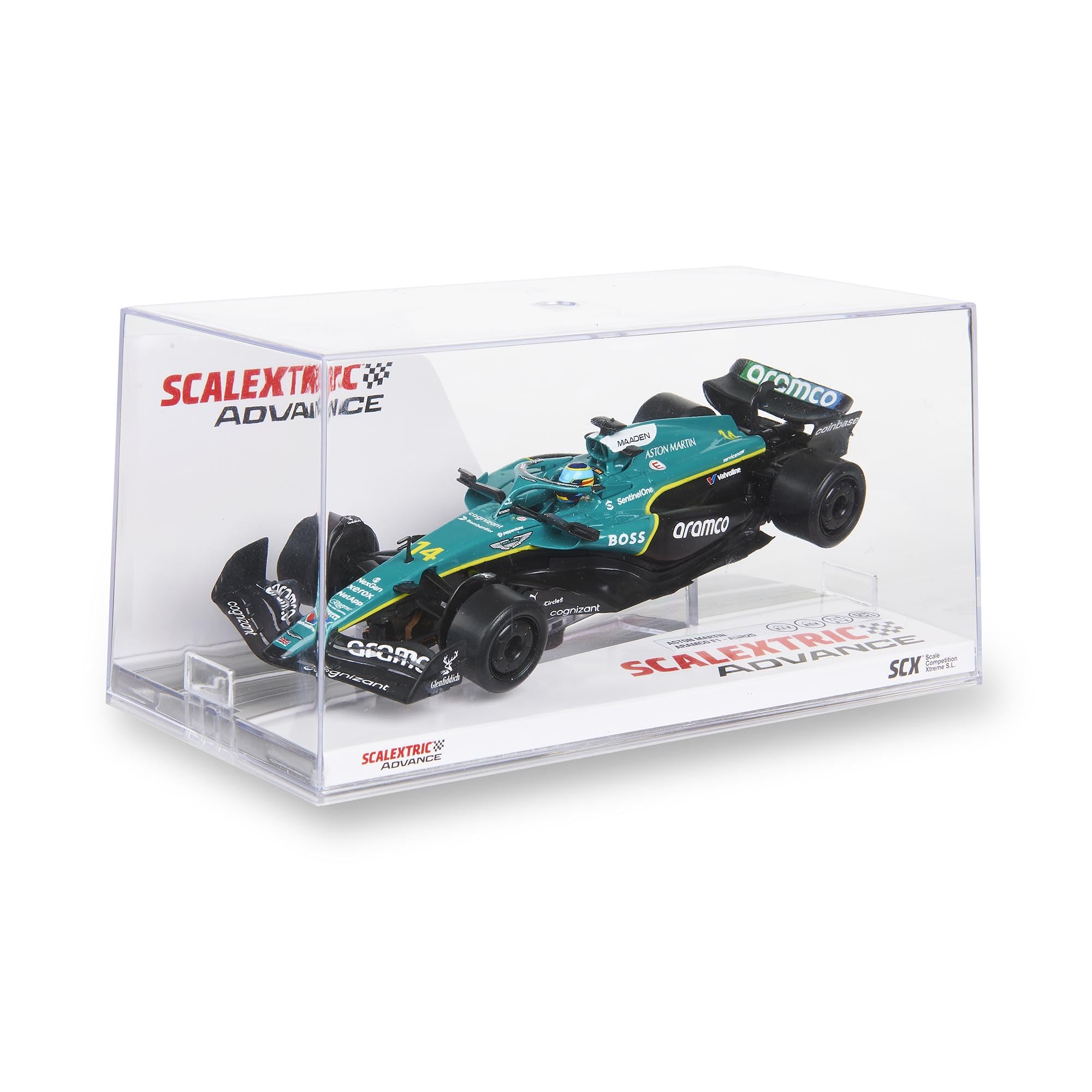 SCALEXTRIC - Vehículo de Carreras Advance - Coche Slot - Escala 1:32 (Aston Martin Formula 1 - Alonso '25)