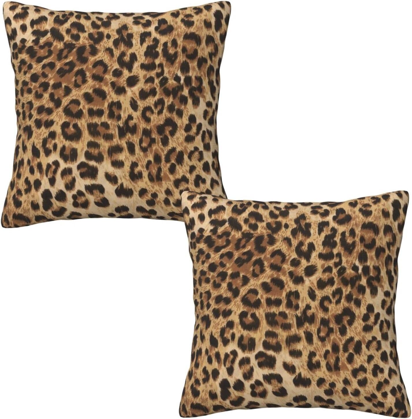 Leopard Pillow Covers 20x20 in Sets of 2 Couch Pillow Case Modern Decorative Square Throw Pillows for Home Living Room Bedroom Bed Cushion - Image 8