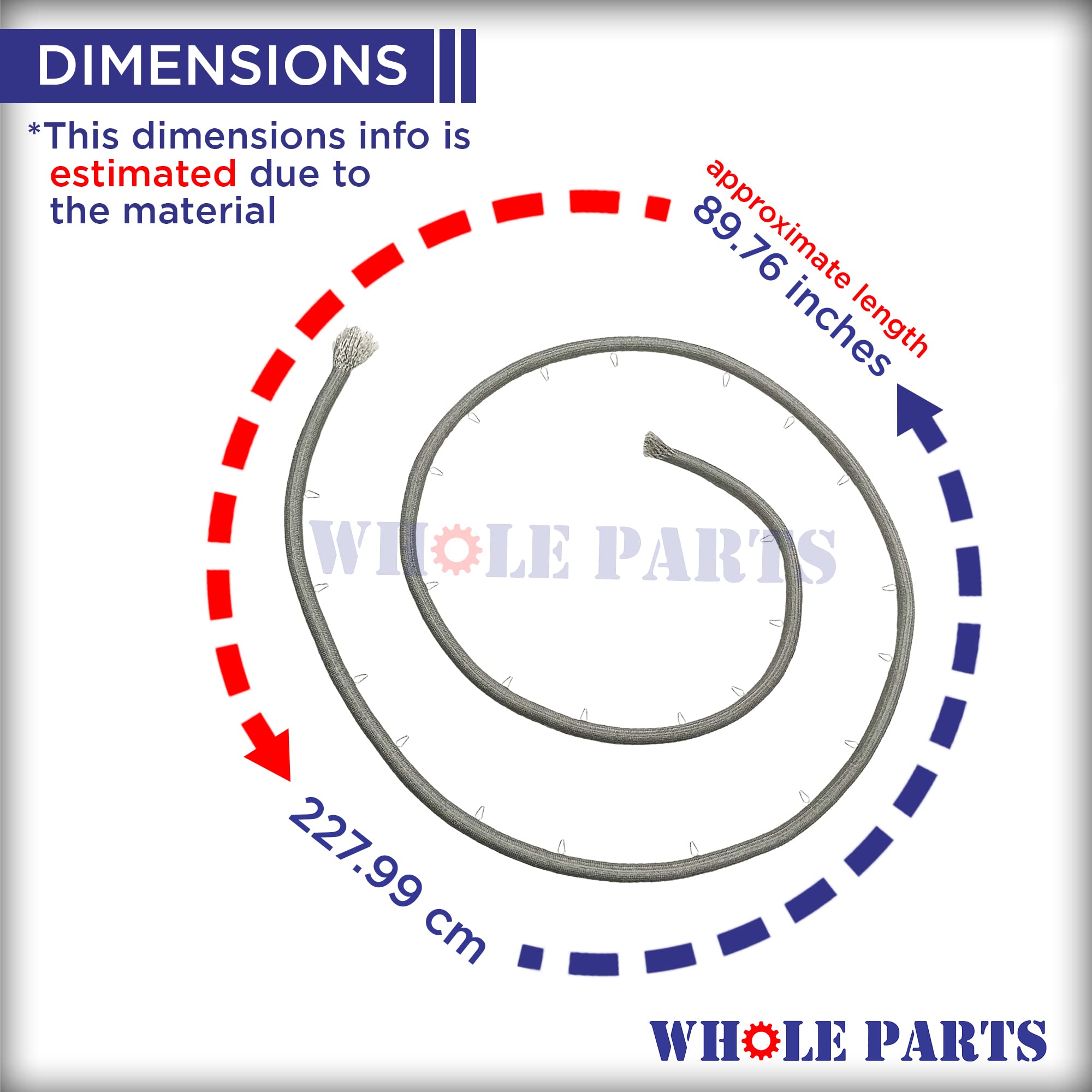 Whole Parts Range Backofentürdichtung (inkl. 25 Befestigungsclips) Teilenummer WB04T10050 – Ersatz und kompatibel mit einigen GE-Serien oder Öfen