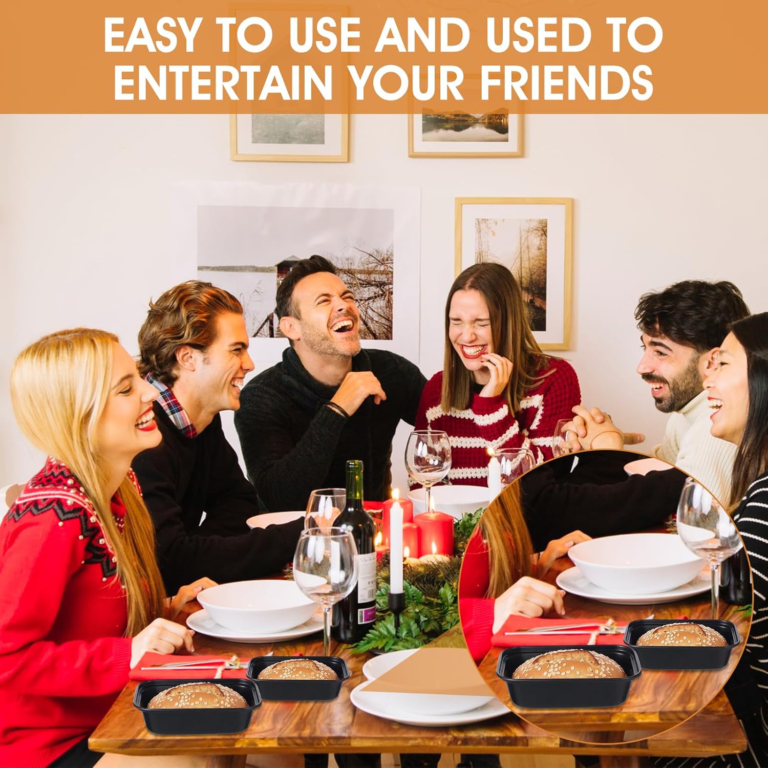 12 Pcs Mini Loaf Pans for Baking Bread 6.1 x 3.3 x 2.1 Inches Nonstick Baking Bread Pan Carbon Steel Small Banana Breads Tins Tiny Meatloaf Pan for Oven and Bakings (Black) - Image 7