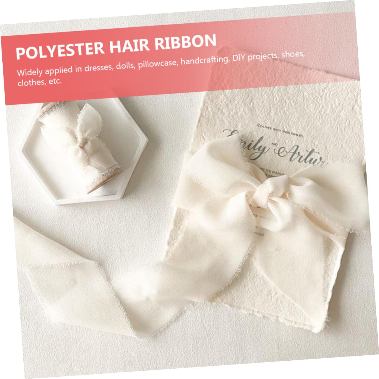 DOITOOL 4 Sätze Praktisches Blumenband Burgund Bänder Für Handwerk Natürlich Sortiertes Band Blau Haarband Fransenband Selber Machen Bastelzubehör Polyester 2 Rollen * 4