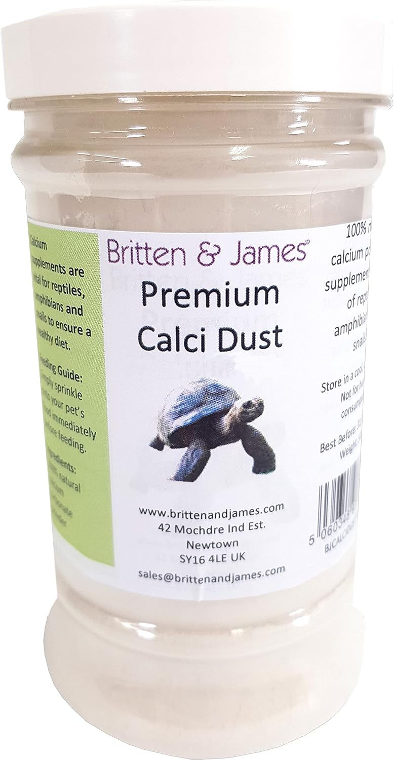 Calci Dust Natural Food Supplement for Reptiles and Amphibians by Britten and James (500g