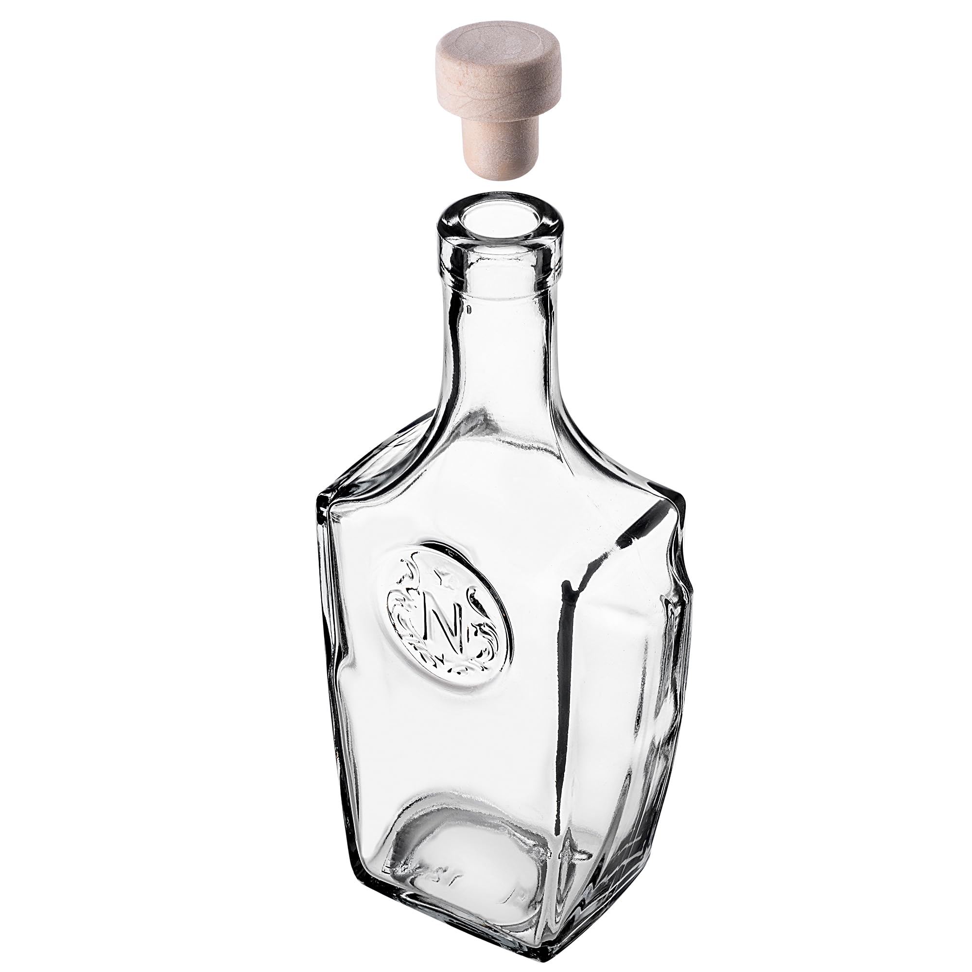 KADAX Lot de 10 Bouteilles en Verre 500ml avec Bouchon en liège – Bouteilles vides à remplir pour Liqueur, schnaps, Huile et vinaigre, idéales pour Cadeaux et Faire Maison