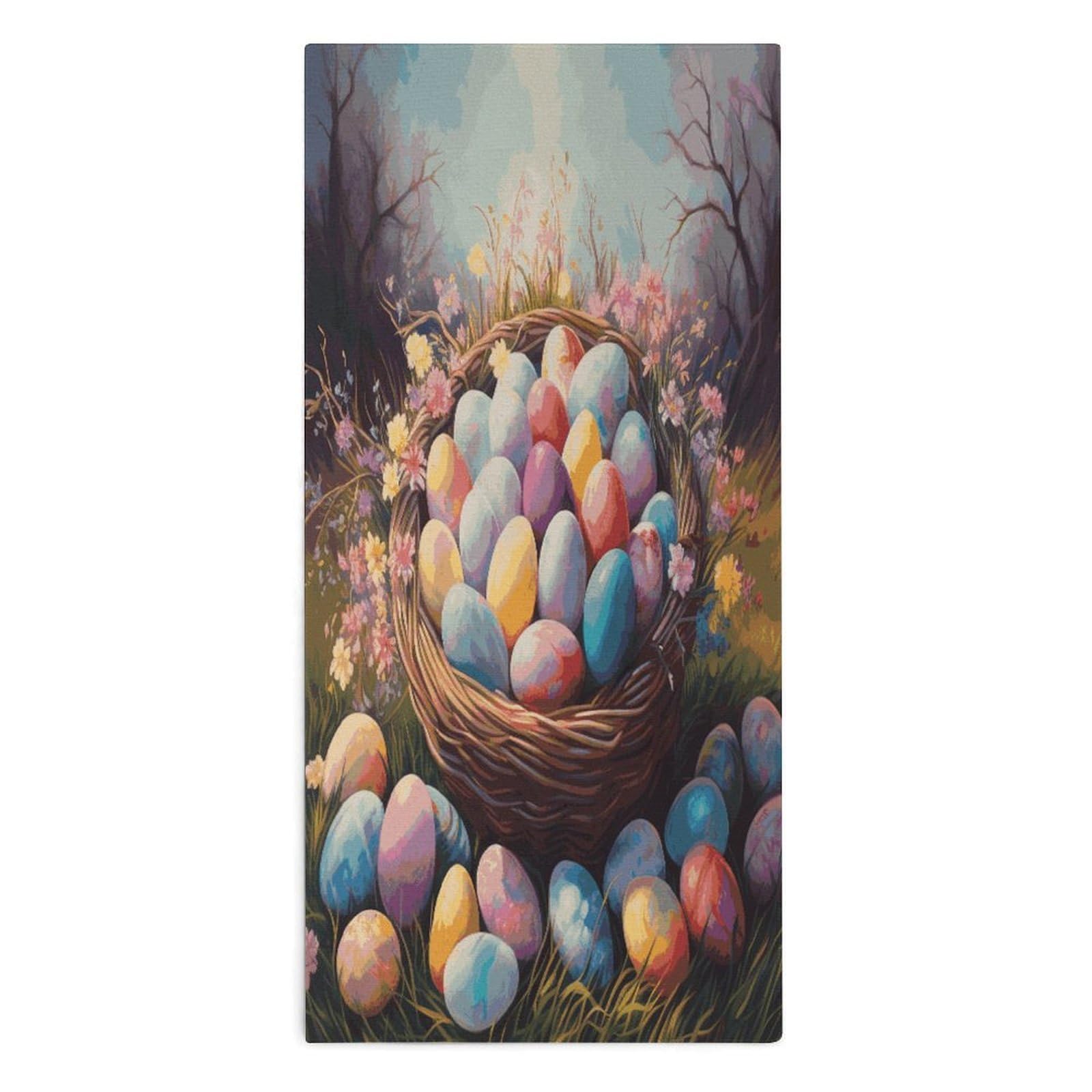 Fodpand Style Easter Eggs1 Microfiber Towels, Decorative Bath Towel Soft & Lightweight, Hand Towels Multipurpose Use For Bathroom, Pool, Gym, Spa, And Hotel Use