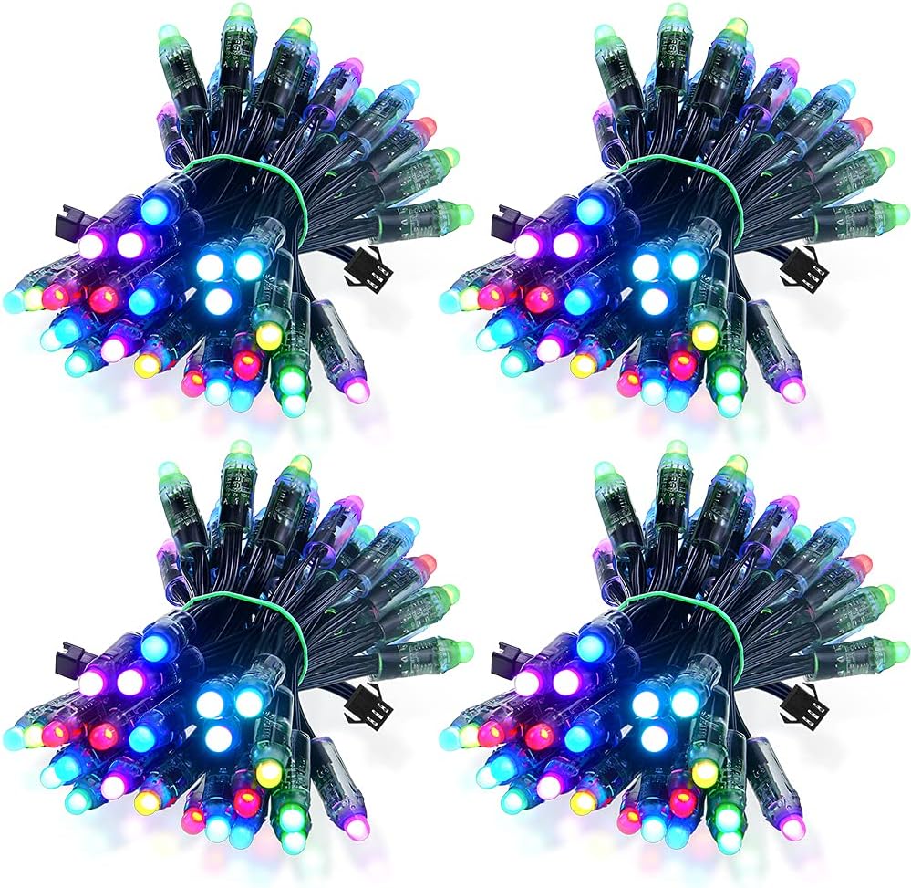 GMJYC 12V 200pcs WS2811 Pixels Christmas Lights Outdoor Individually