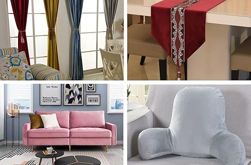 Miniatura 4 de MUYUNXI Tela de terciopelo por The Yard para disfraces manualidades tapicería tapicería tapicería cortina de tocador cojín de 591in de ancho vendido