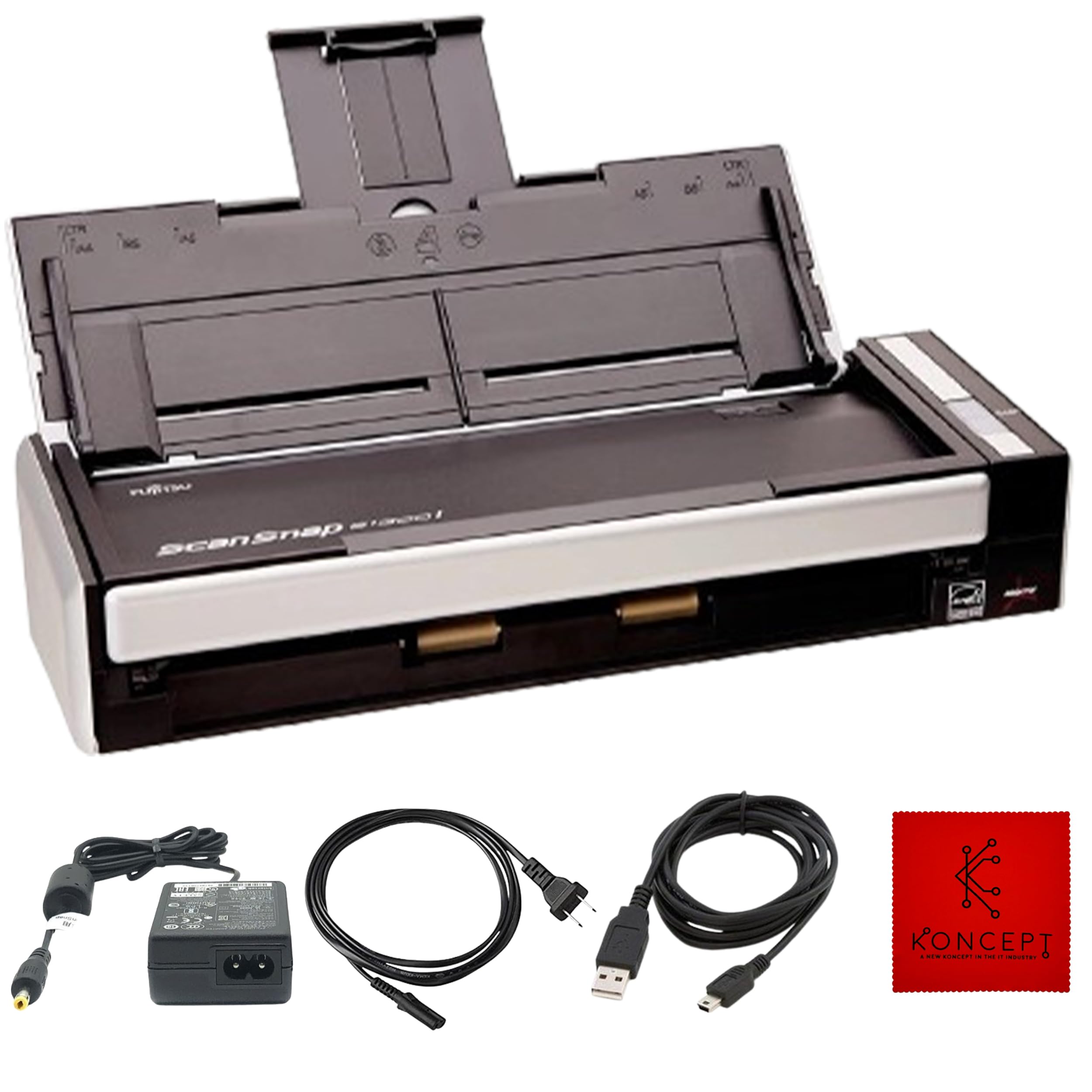 Koncept S1300 for Fujitsu Replacement Document Scanner - 1 Year Warranty - with 7.2V, Mini USB & Microfiber Cleaning Cloth (Renewed)