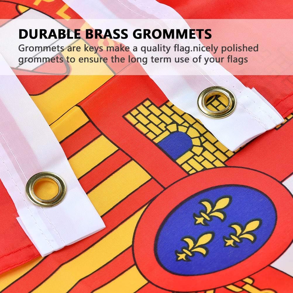 TIMESETL 2pcs Flag of Spain, 5ft x 3ft(90 X 150cm) Spain Polyester Flag,Vivid Color and Tear-Resistant,UV Resistant - Image 4
