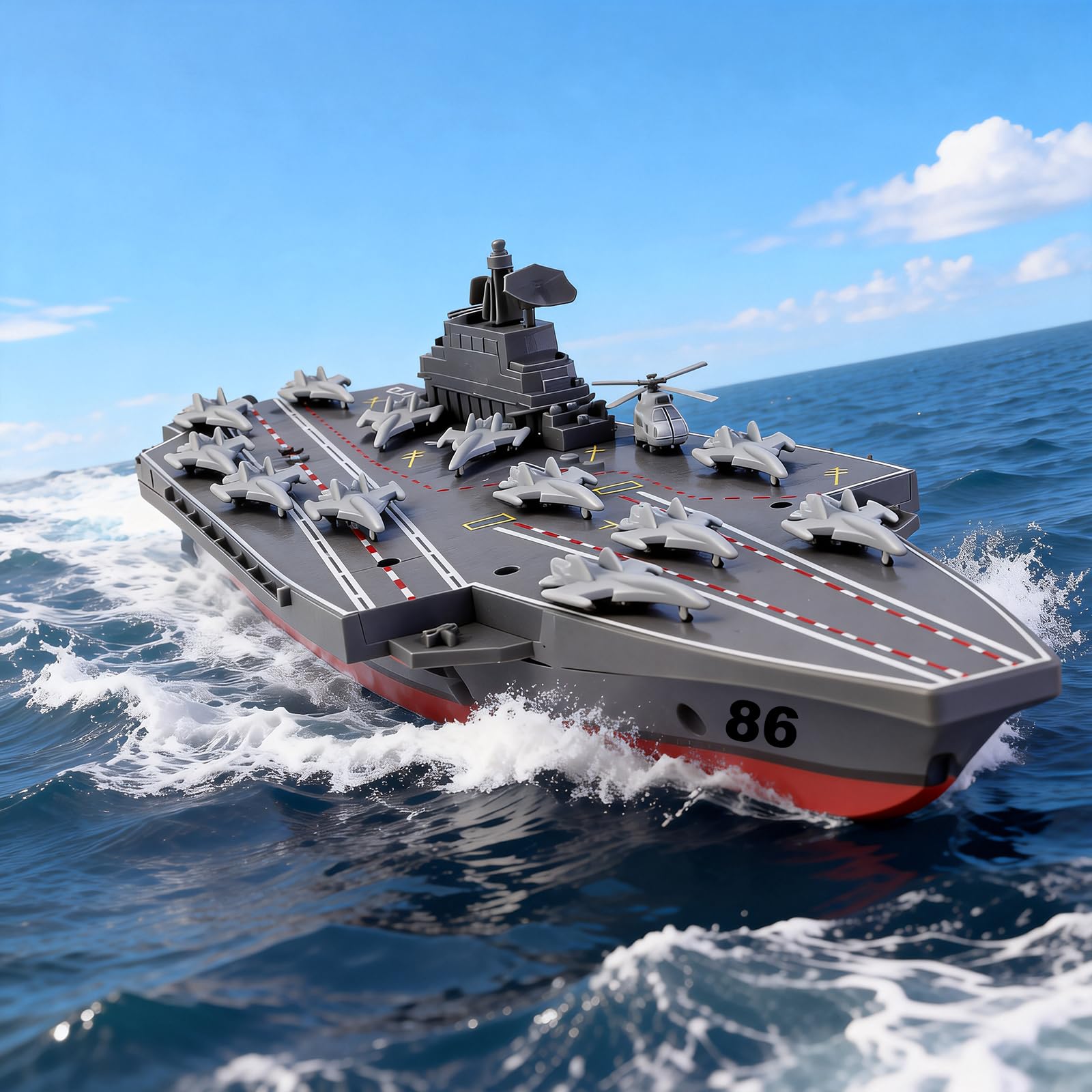 Amazon.com: Ssccgym Remote Controlled Warship Battleship Aircraft