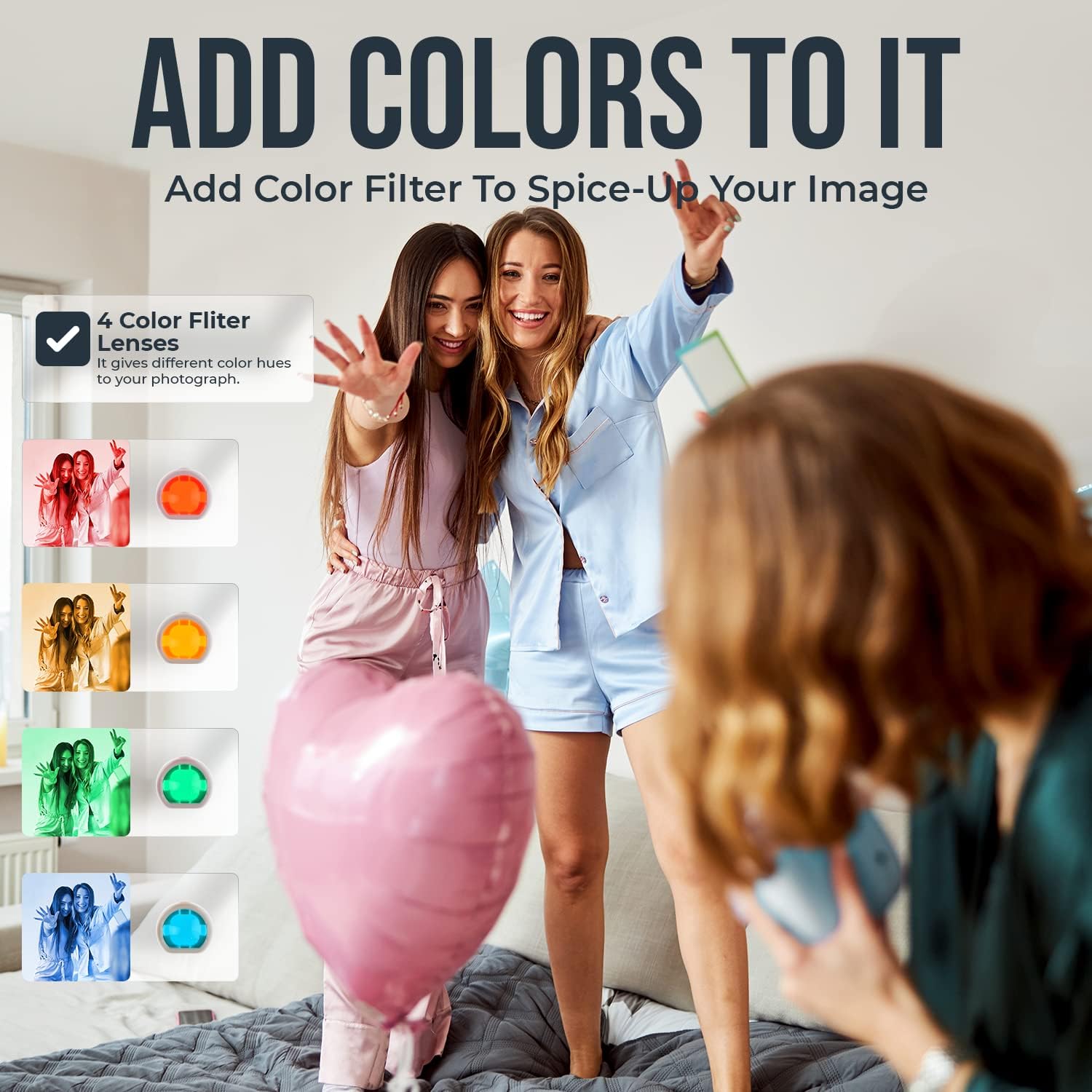 ABE Instant Film Cameras Accessories Bundle Includes Sky Blue Case, Album, Stickers, Slife Lens, and More Accessories Bundle for Fujifilm Instax Mini 11 Camera