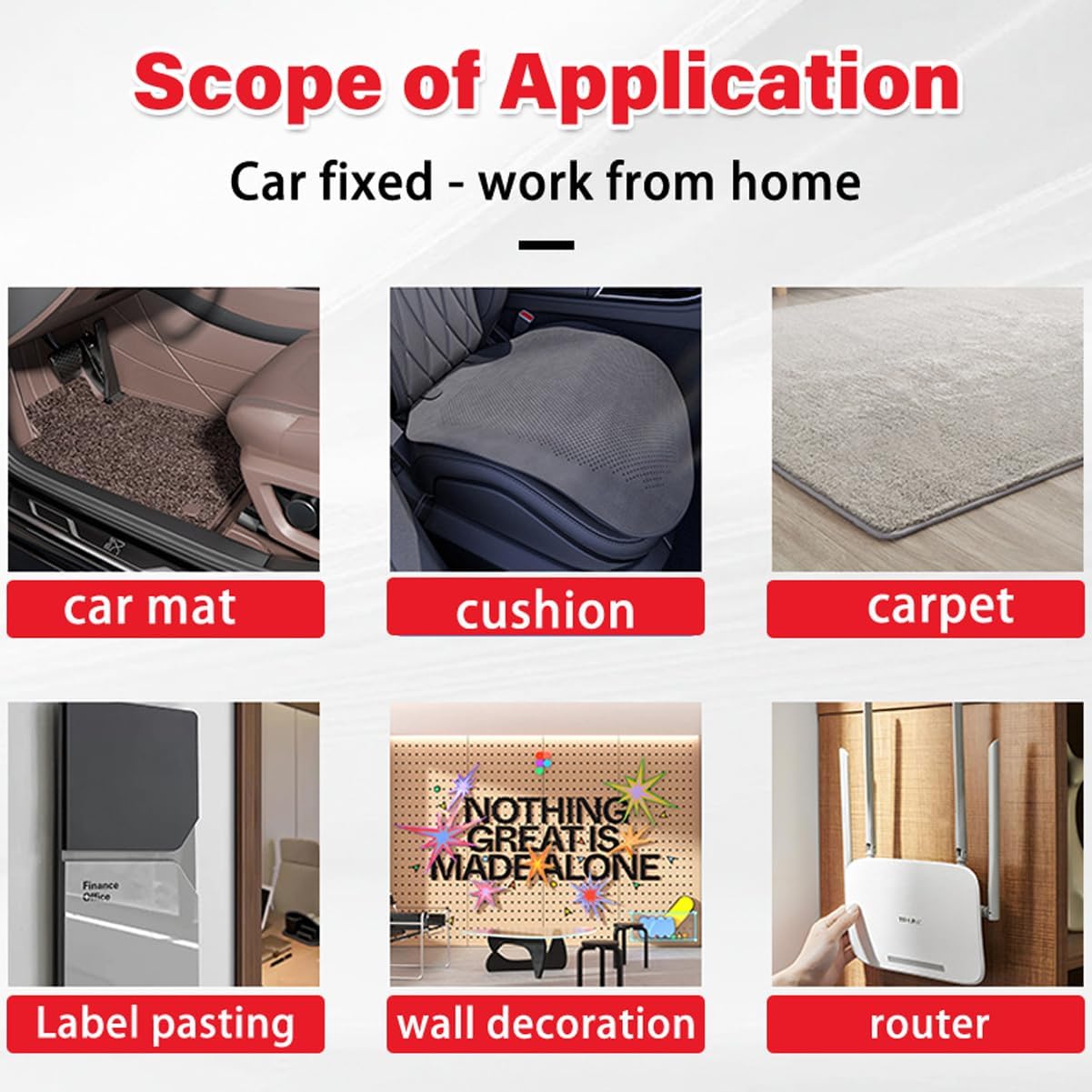 Heavy Duty Hook and Loop Strips with Super Adhesive, Heat-Resistant & Waterproof, Car Outdoor Indoor Use (2×2in*18Pcs) - Image 7