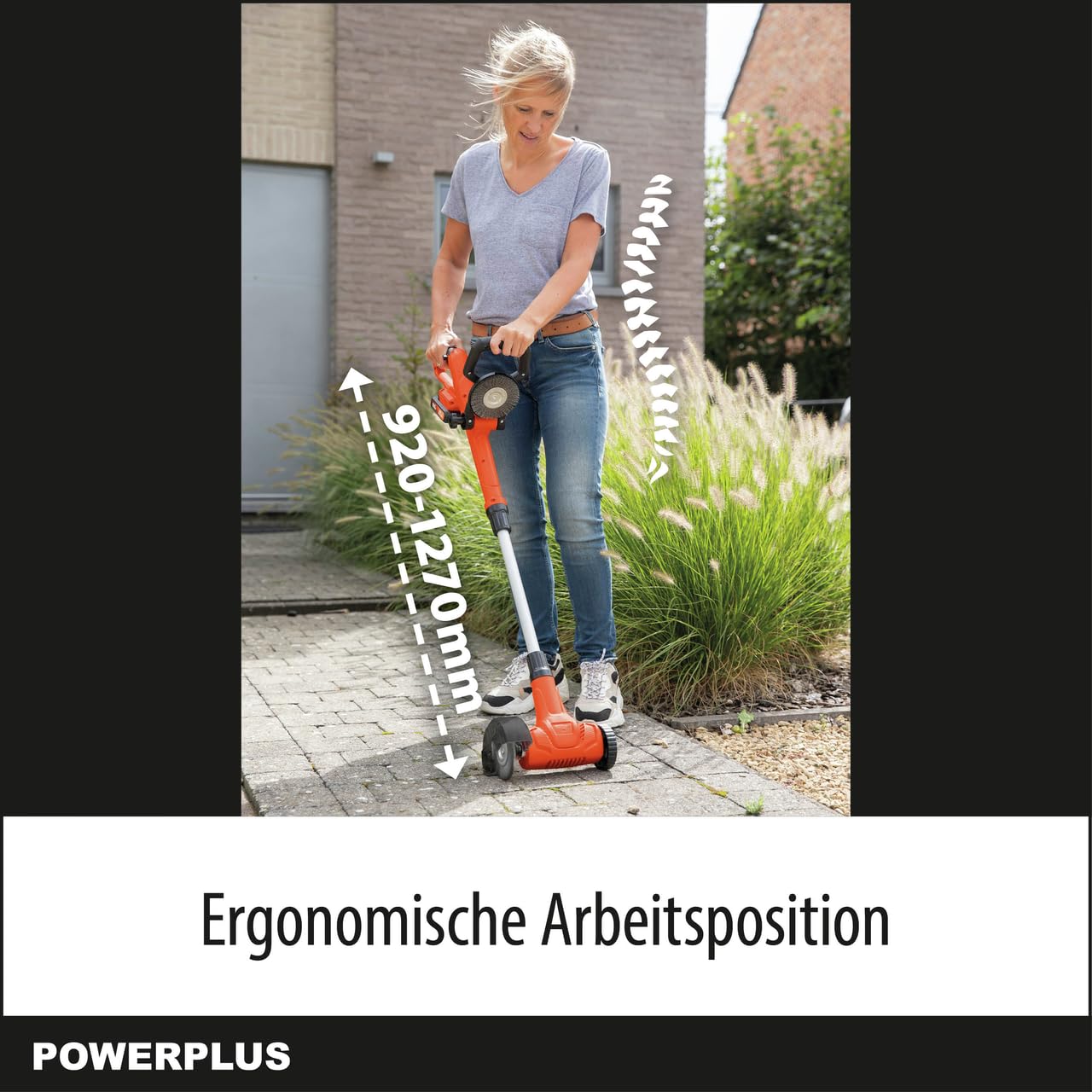 Powerplus Dual Power Akku-Teleskop-Unkrautstecher POWDPG8060-20 V Unkrautstecher, ohne Batterie und Ladegerät, mit Nylon- und Stahlbürste, Gartengeräte zur Unkrautvernichtung