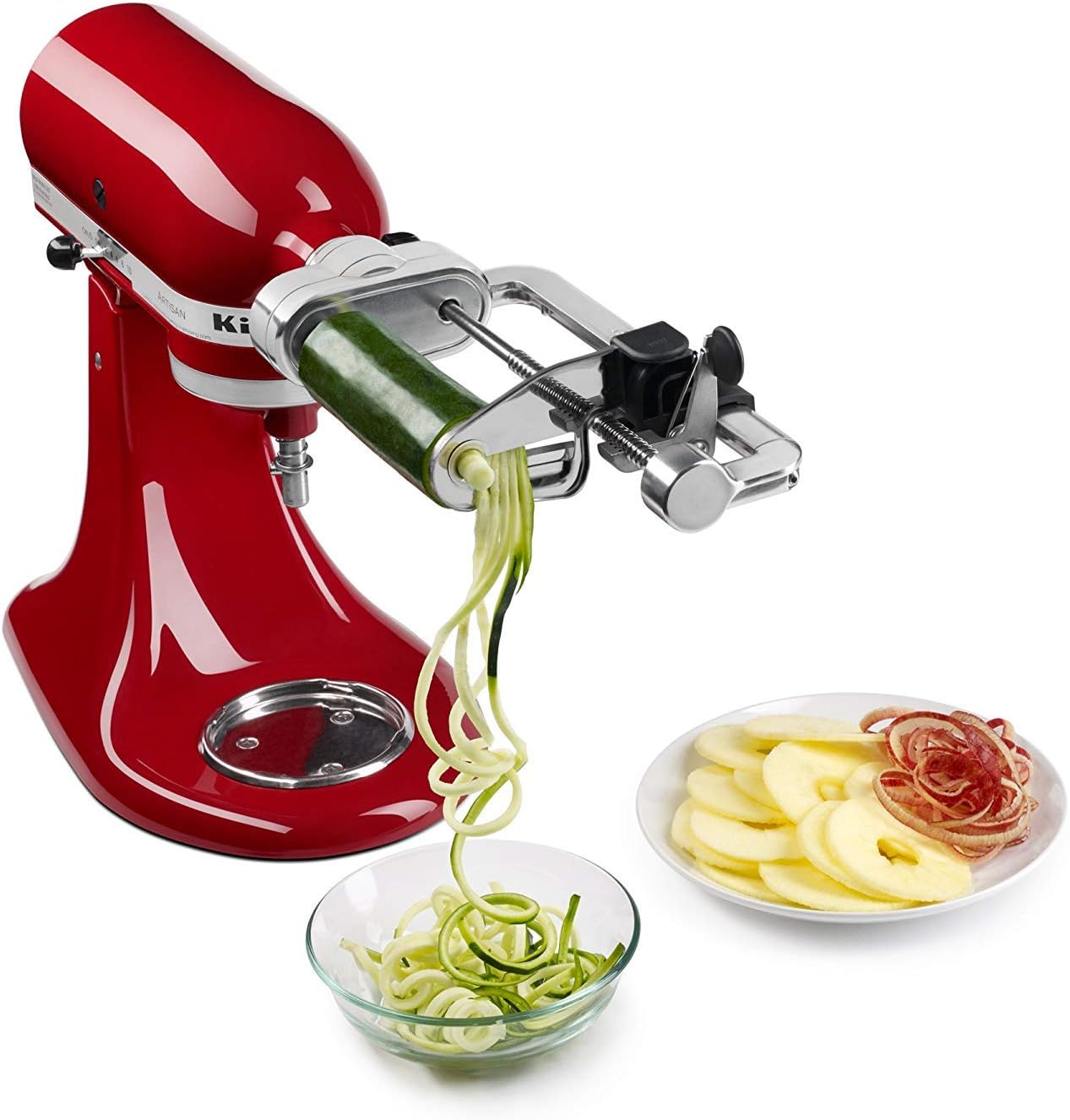 KitchenAid DRTVICE6 Combo Package Spiralizer KSM1APC Flex Edge Beater KFE5T Stand Mixer Attachment Recipe Book
